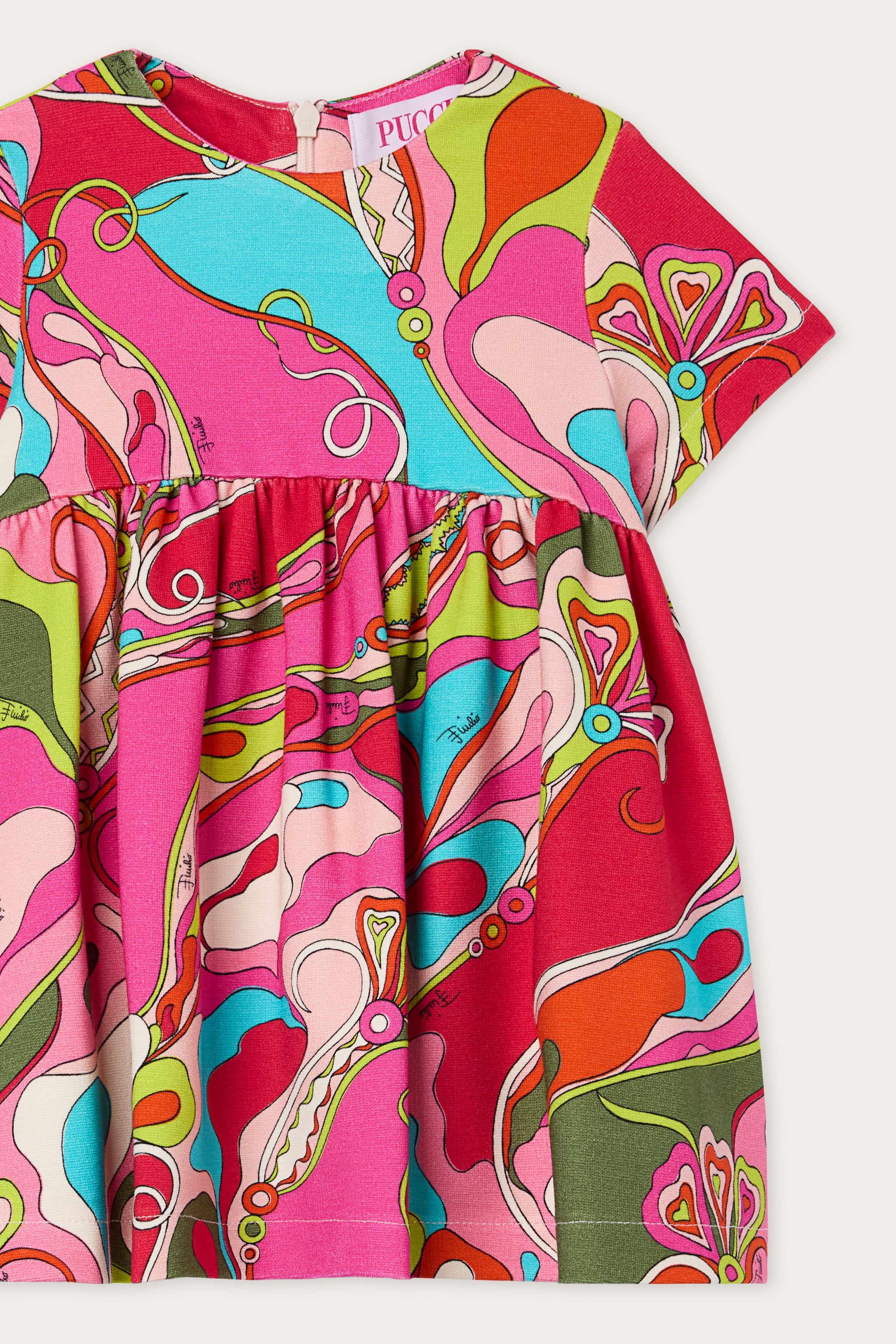 Emilio Pucci Robe Orchidee viscose Fuchsia 12M bébé