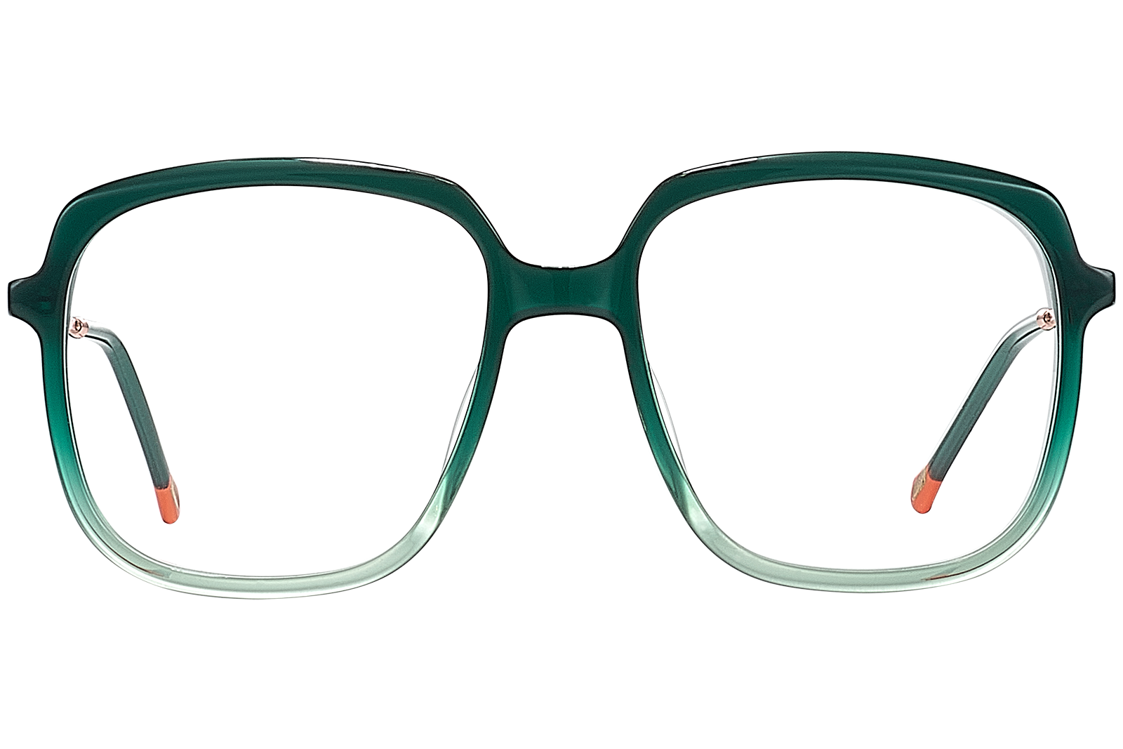 Clémence & Margaux La Fortunato lunettes de vue dégradé bordeaux carré