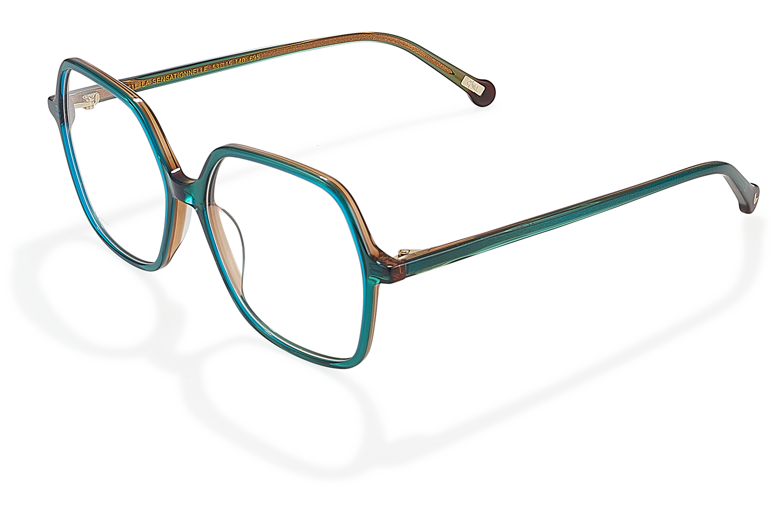 Clémence & Margaux La Sensationnelle lunettes de vue marbré carrée
