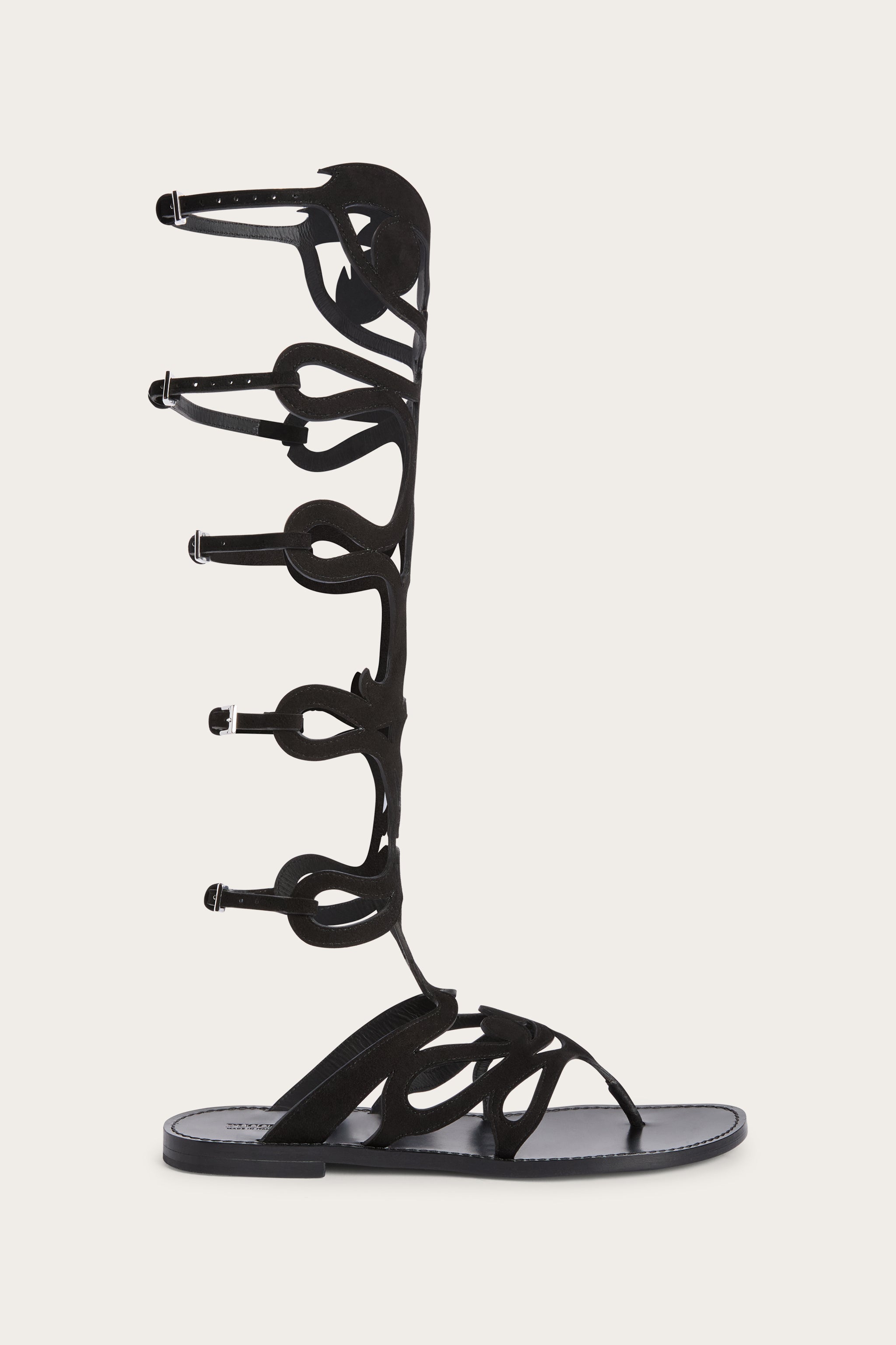 Emilio Pucci Sandali Gladiatore Sandales Noir Cuir