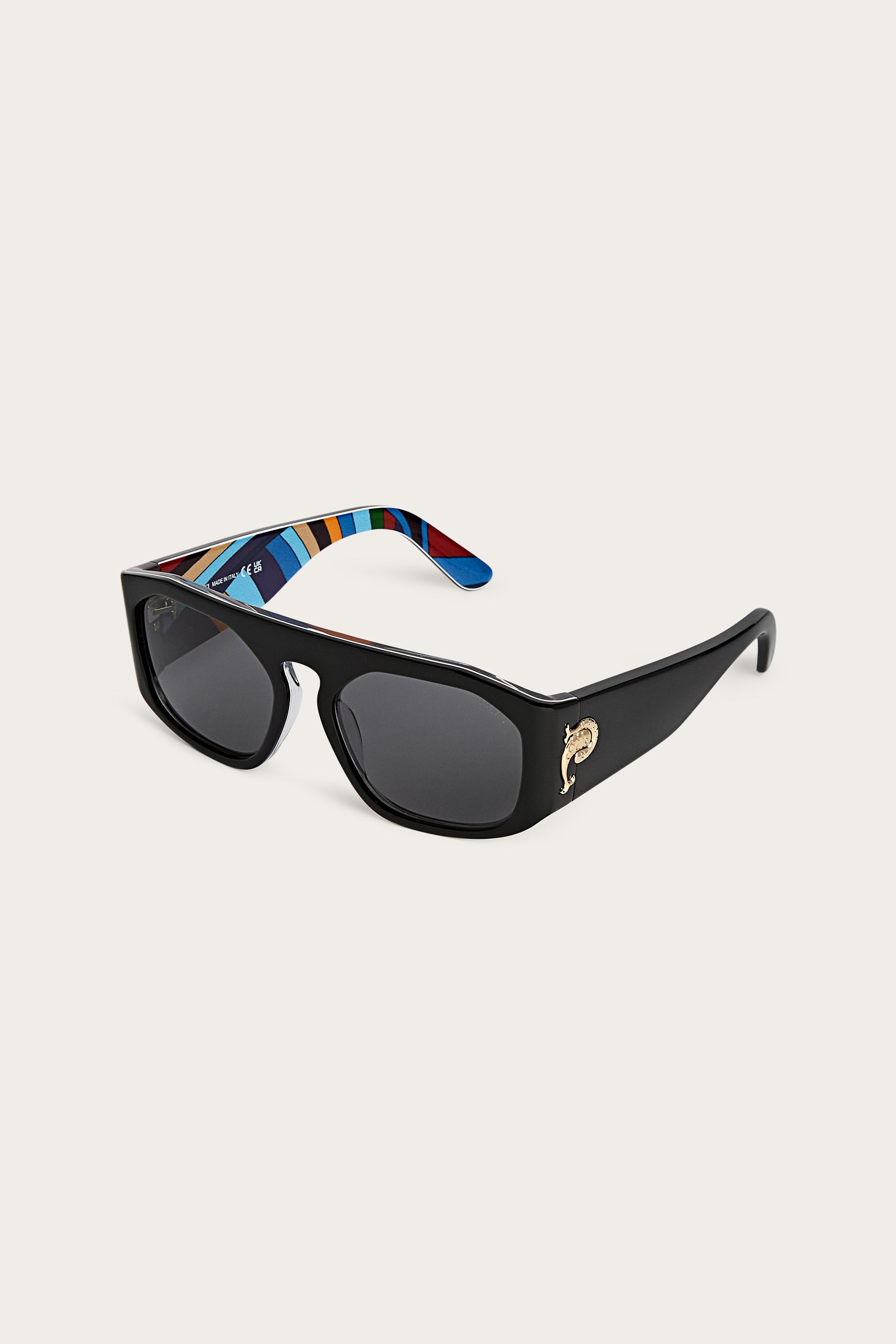 Emilio Pucci Passepartout Lunettes de soleil noires smoke