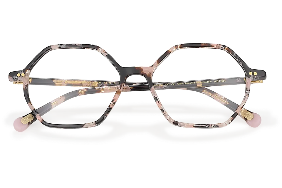 Clémence & Margaux Optiques La Colombienne lunettes de vue Noir & Rose