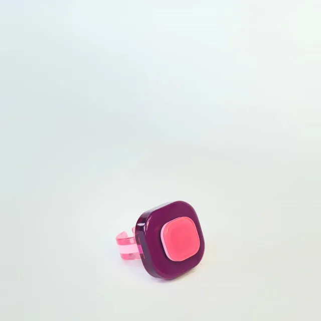 Xavier Derome Bagues BG-01 bague prune rose taille M-57
