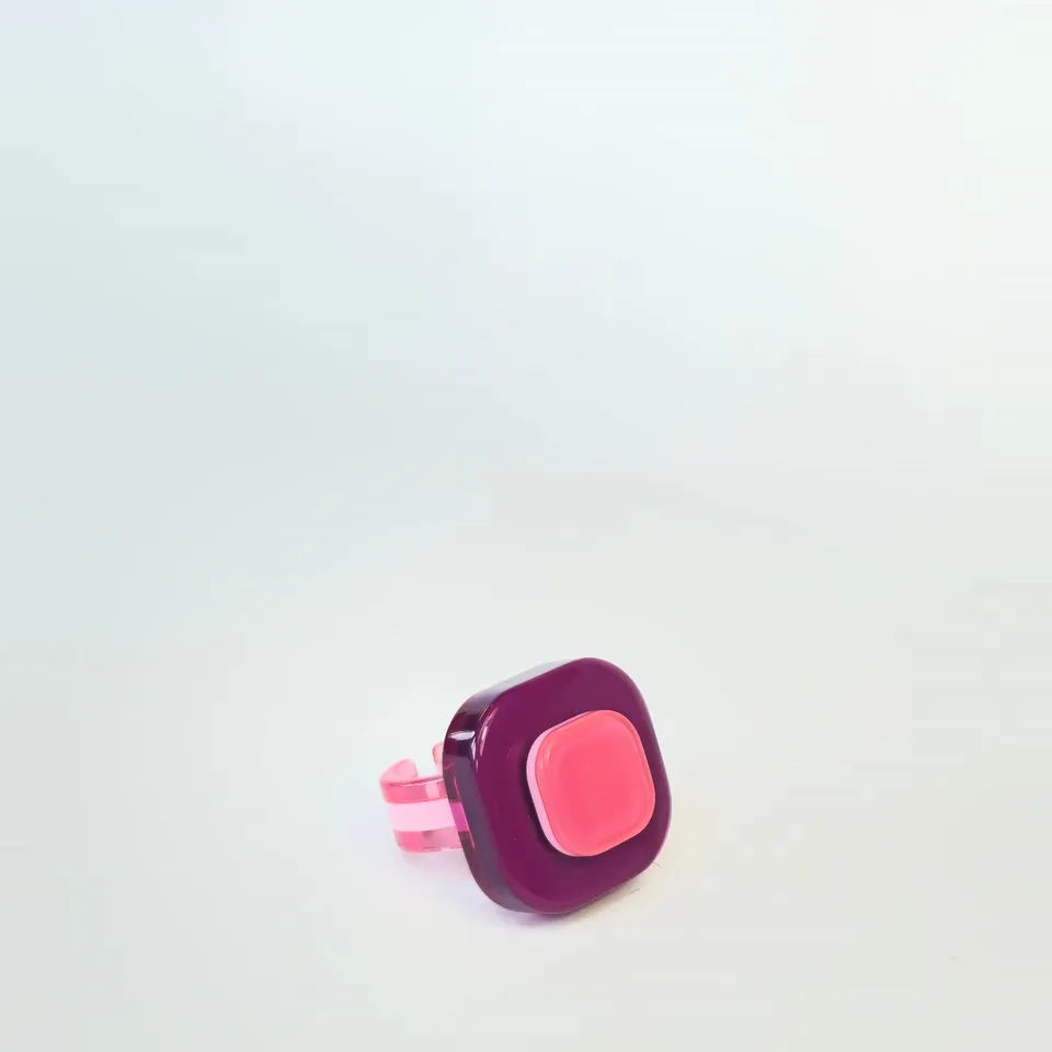Xavier Derome Bagues BG-01 bague prune rose taille M-57