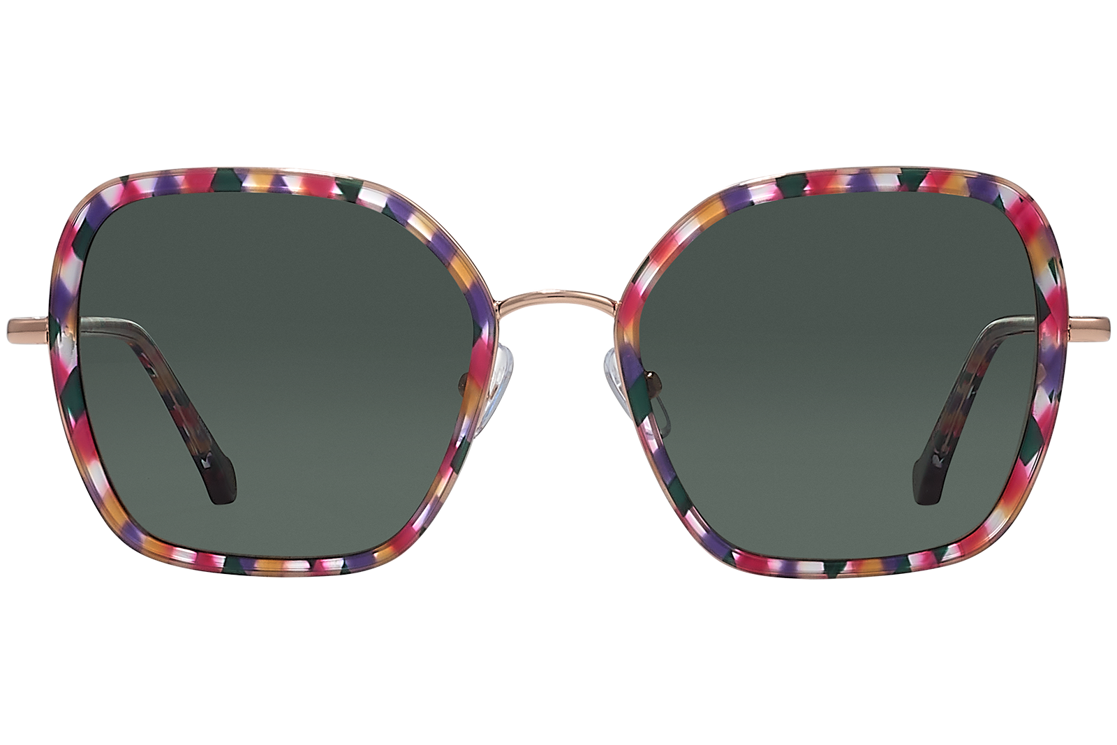 Clémence & Margaux La Jolie Dame lunettes de soleil moucheté bleu brun