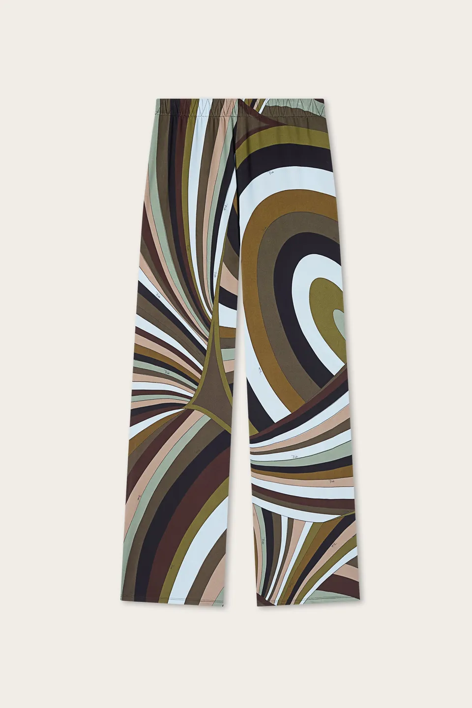 Emilio Pucci Iride pantalon kaki bleu taille 38 satin