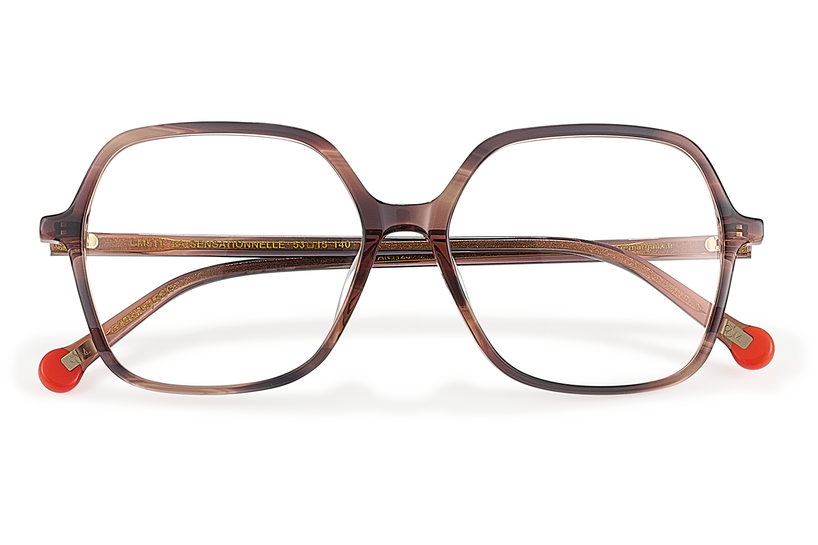 Clémence & Margaux La Sensationnelle lunettes de vue marbré carrée
