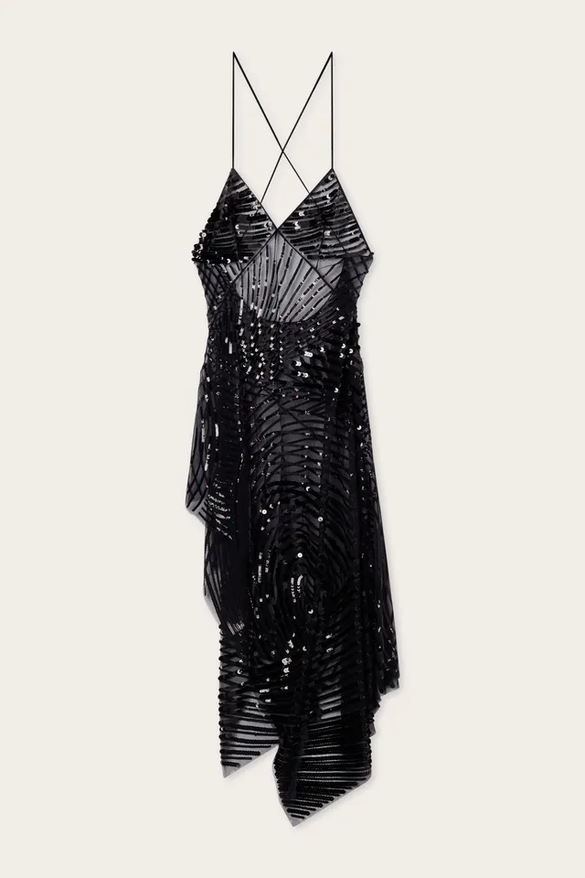 Emilio Pucci Dresses 6HRI086H897999 robe tulle paillettes noire