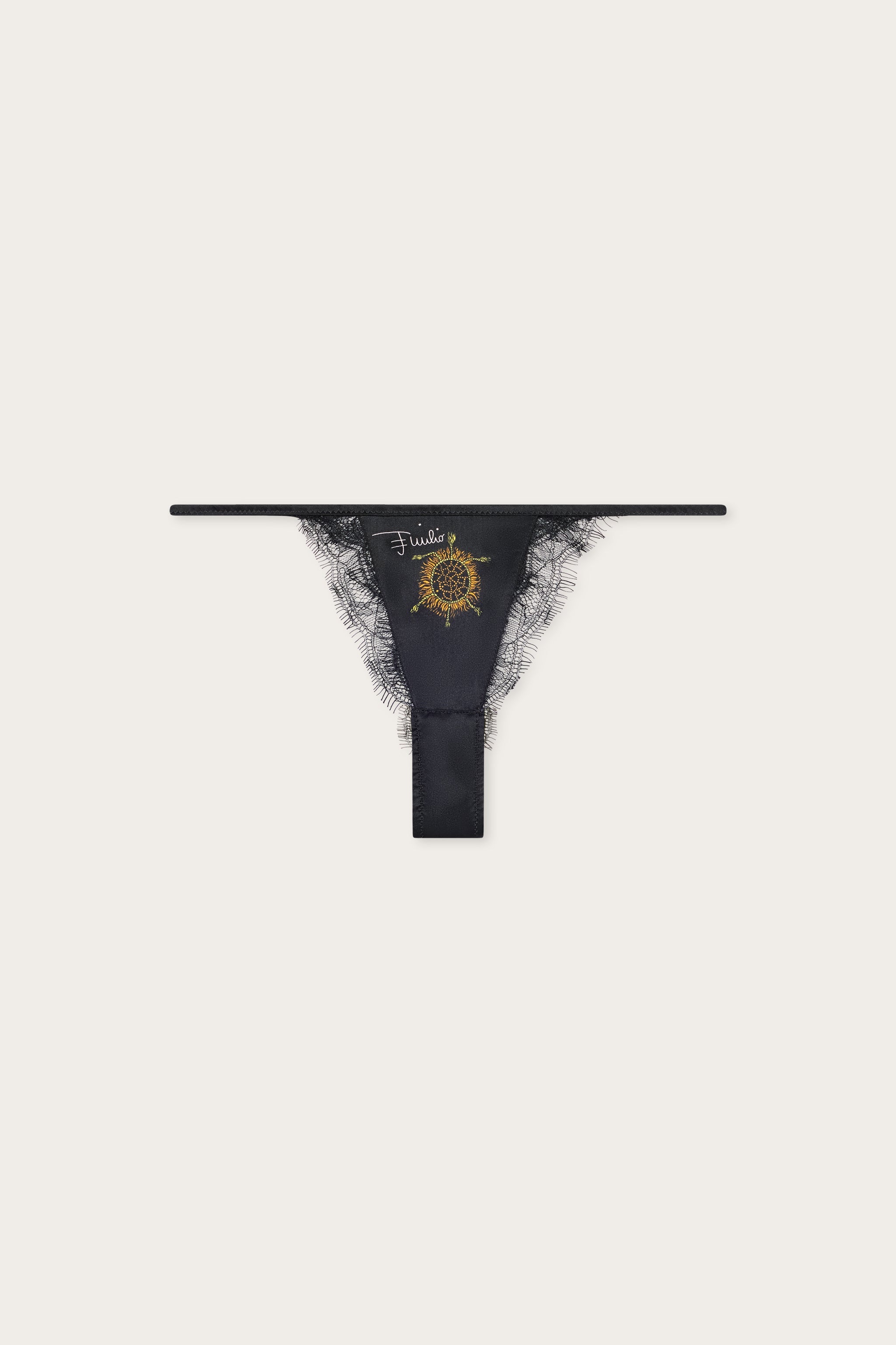 Emilio Pucci Tops Shirts tanga soie noir gold taille basse