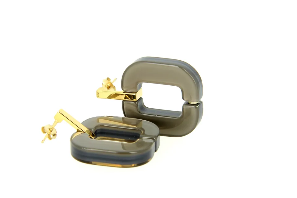 Xavier Derome BO 01 C269 boucles d'oreilles acétate