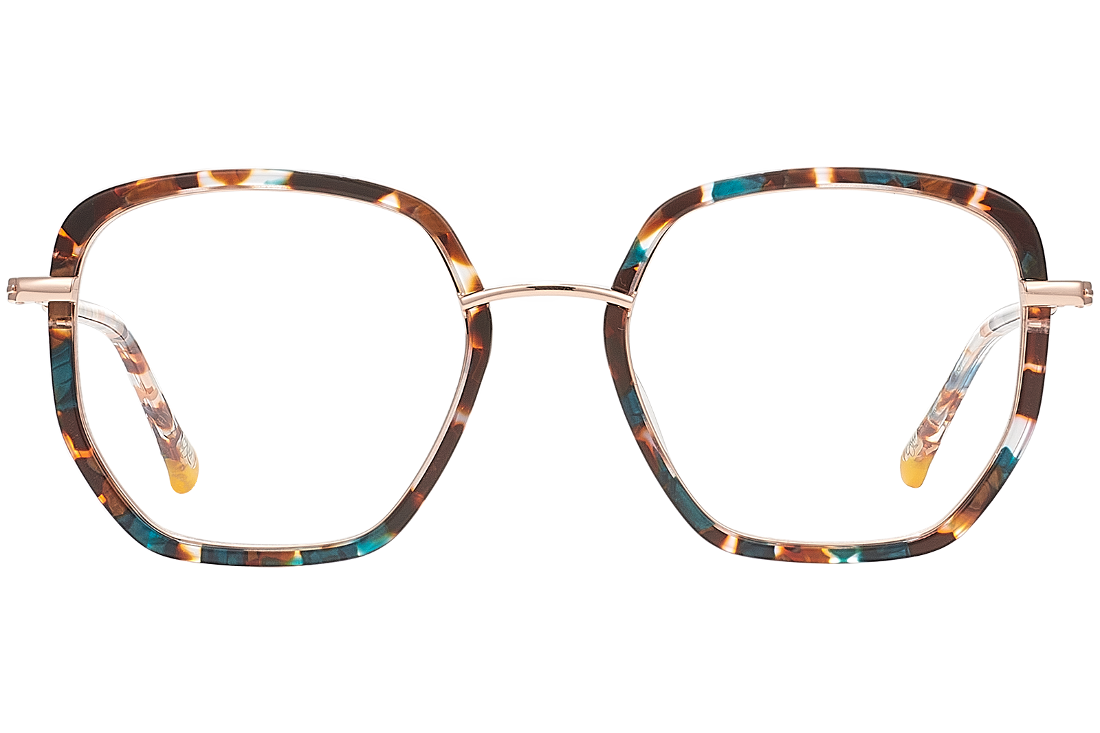 Clémence & Margaux L'Amoureuse lunettes de vue hexagonale Ecaille & Doré