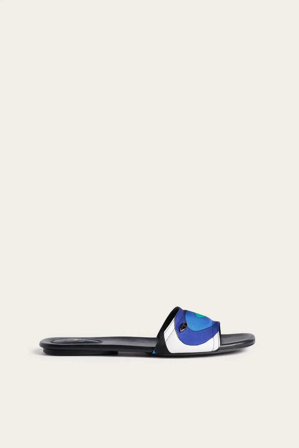 Emilio Pucci Iride slip-on soie turquoise bleu 36