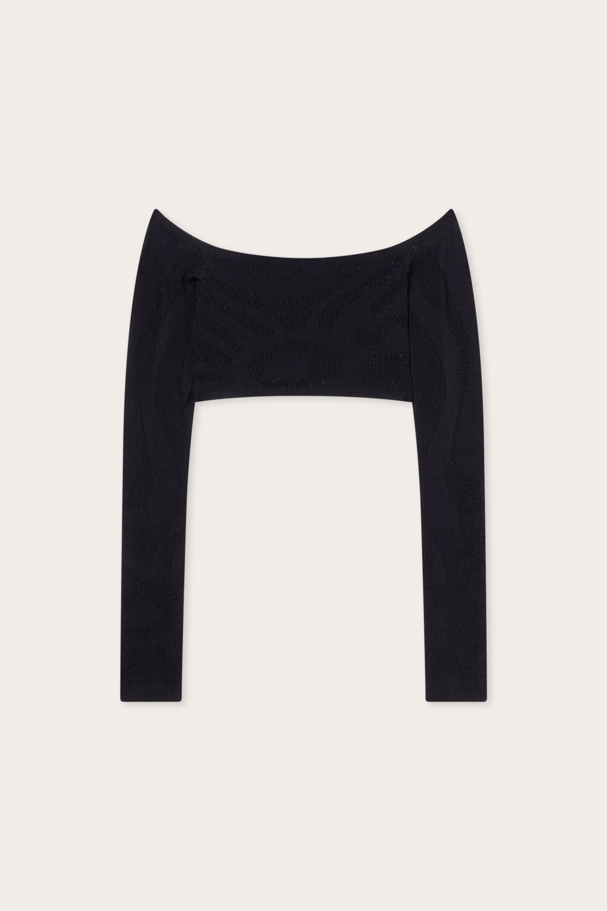 Emilio Pucci Marmo crop top noir XXS