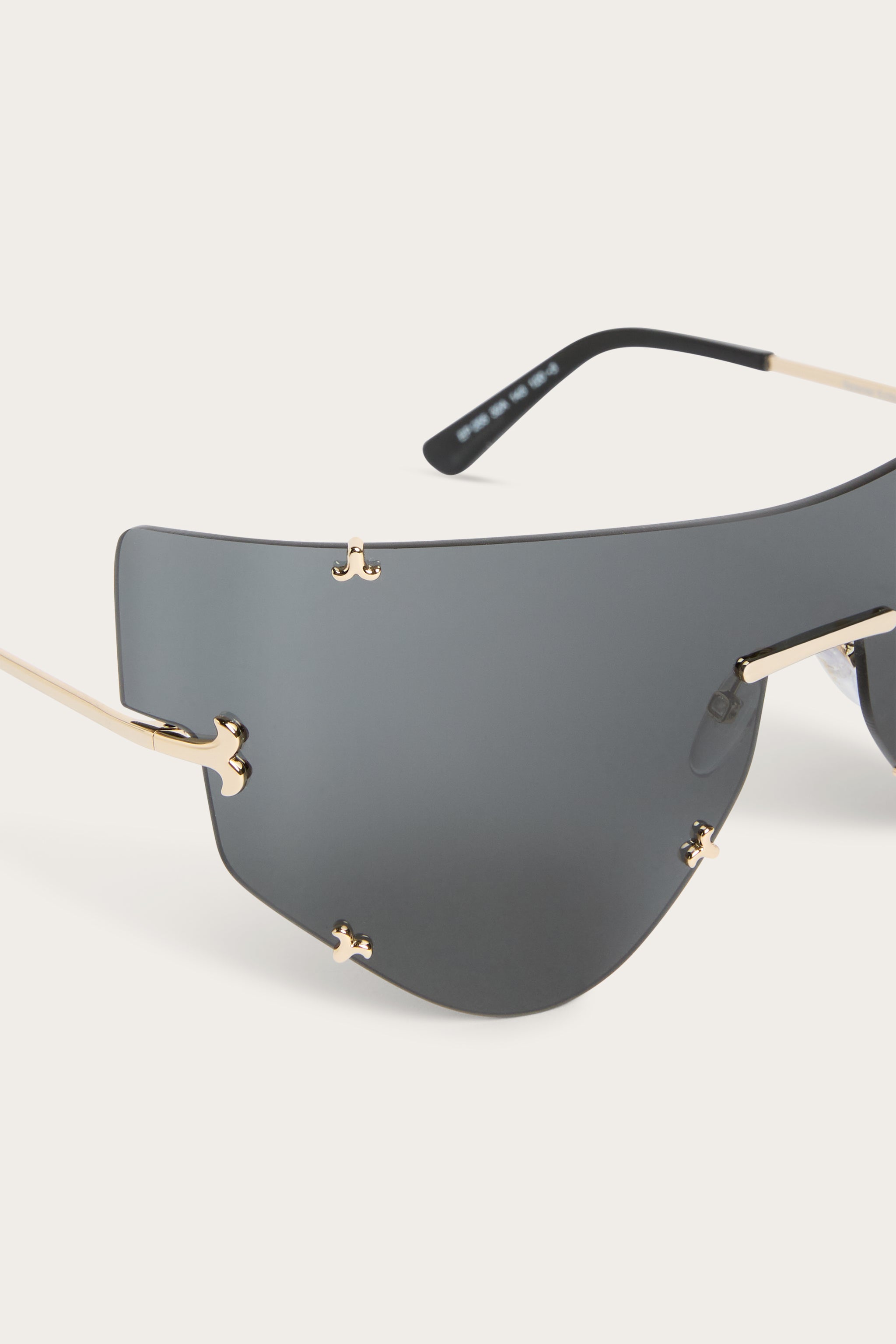 Emilio Pucci lunettes de soleil fishtail gold smoke OS masque