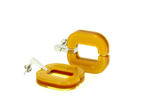Xavier Derome BO 01 C263 boucles d'oreilles acétate