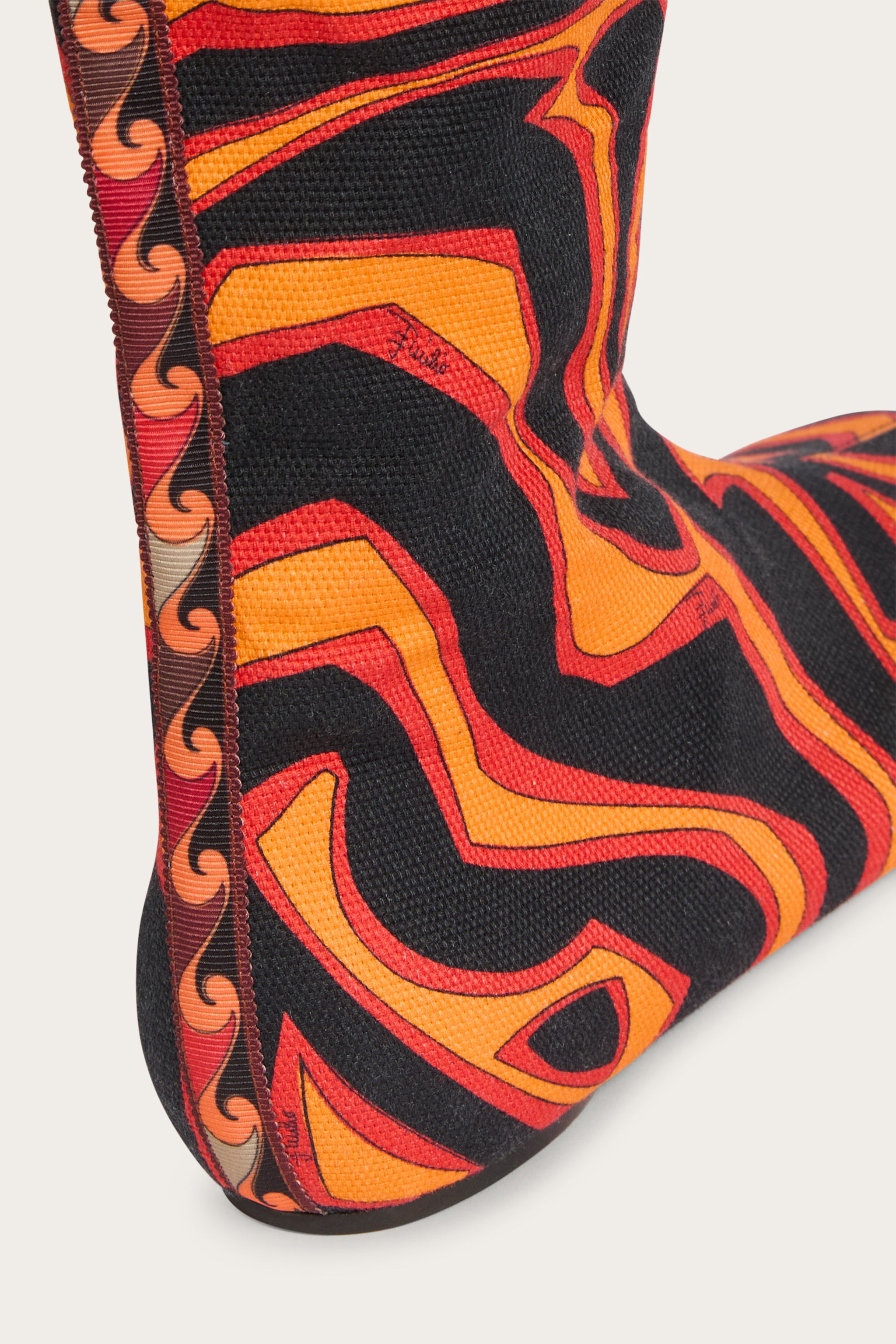 Emilio Pucci Shoes Stivali bottes canvas orange