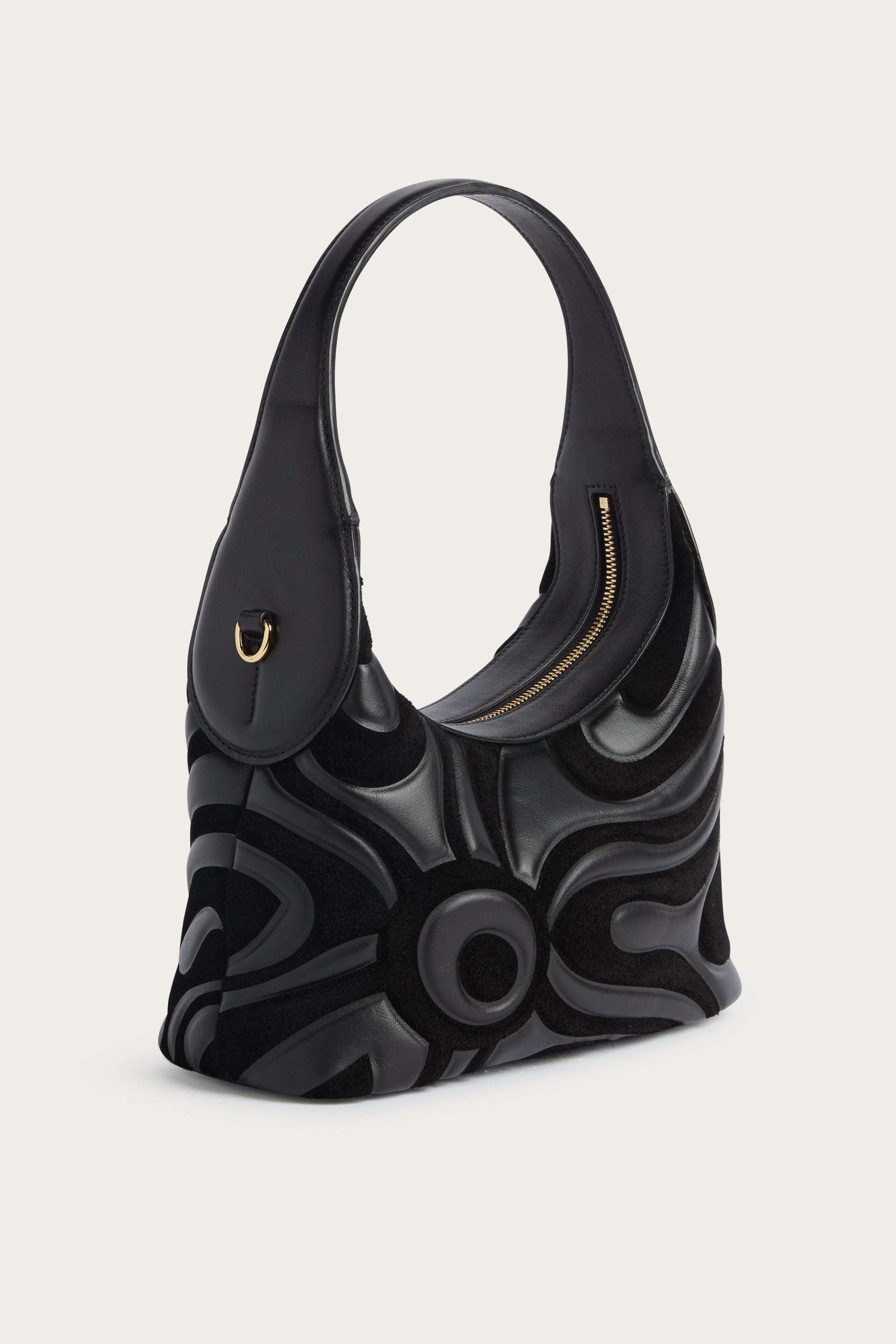 Emilio Pucci Sac Hobo Marmo cuir noir taille unique