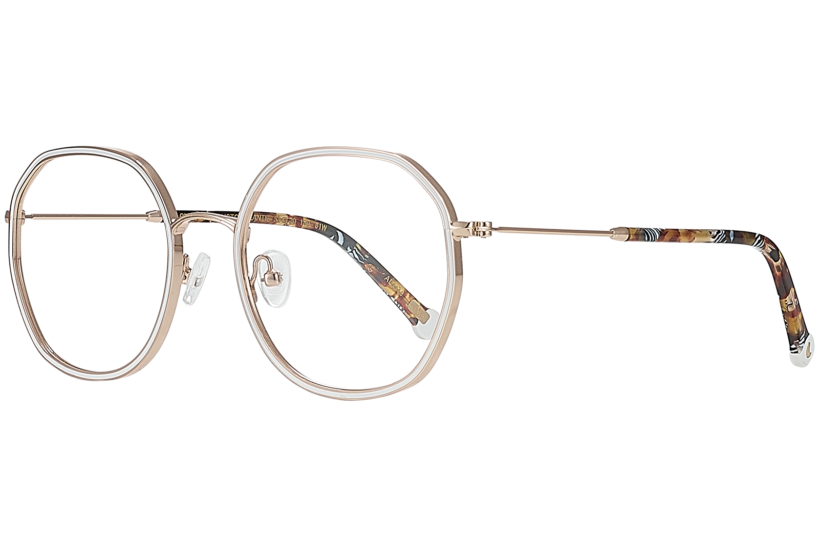 Clémence & Margaux Optiques L'Epoustouflante lunettes de vue blanc doré