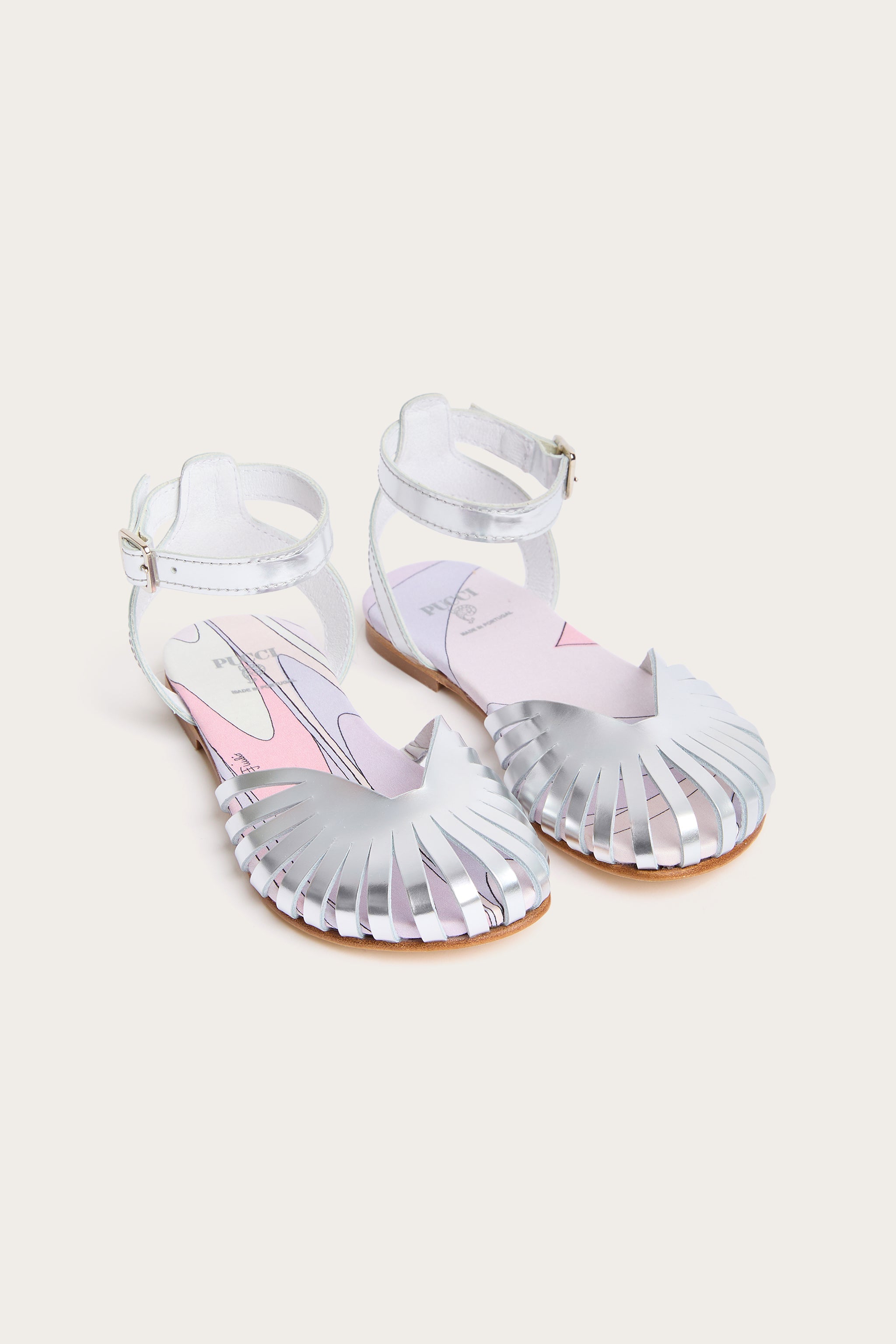 Emilio Pucci Shoes sandales cuir argent ballerine