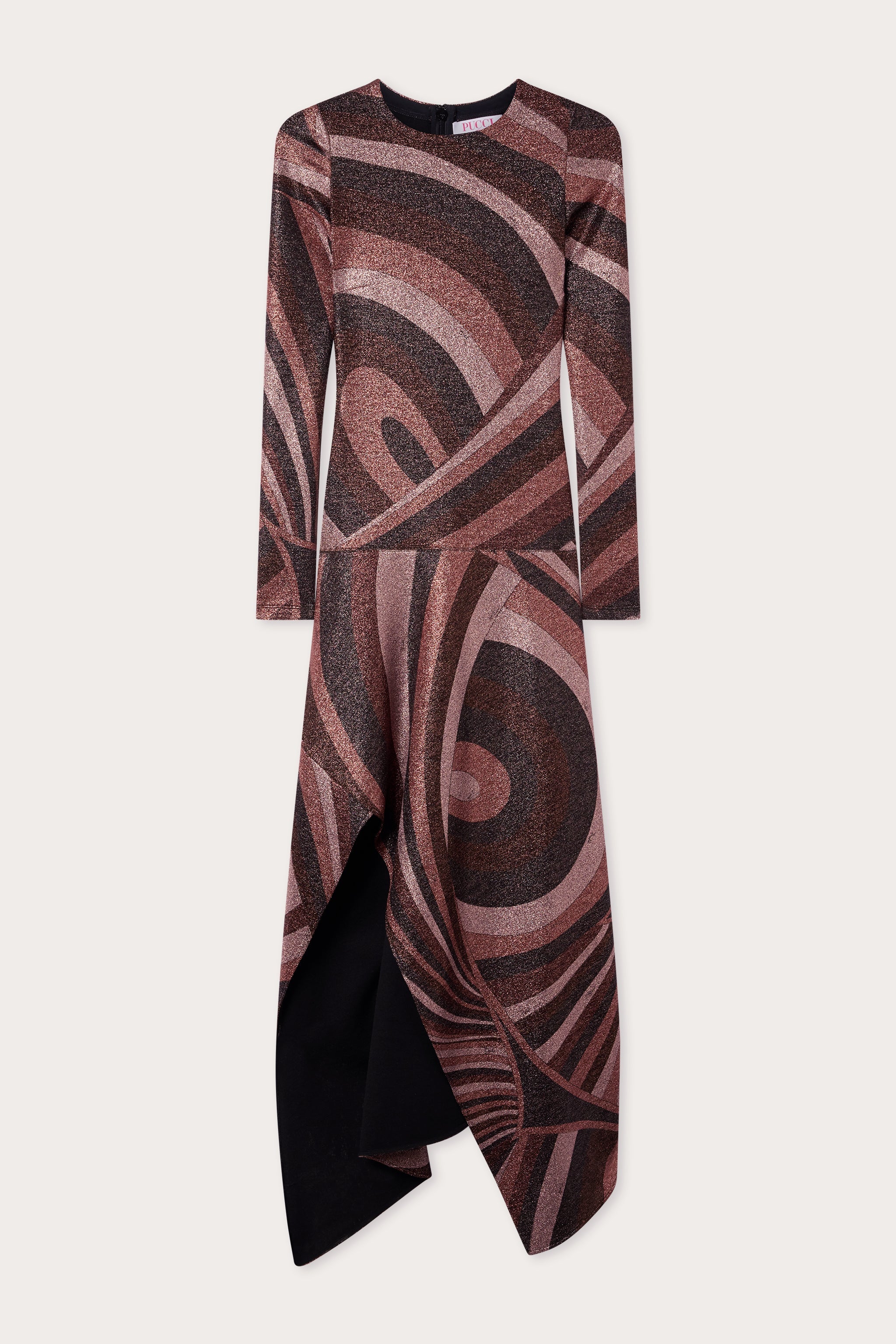 Emilio Pucci Robe Longue Jersey Lurex Bordeaux Iride