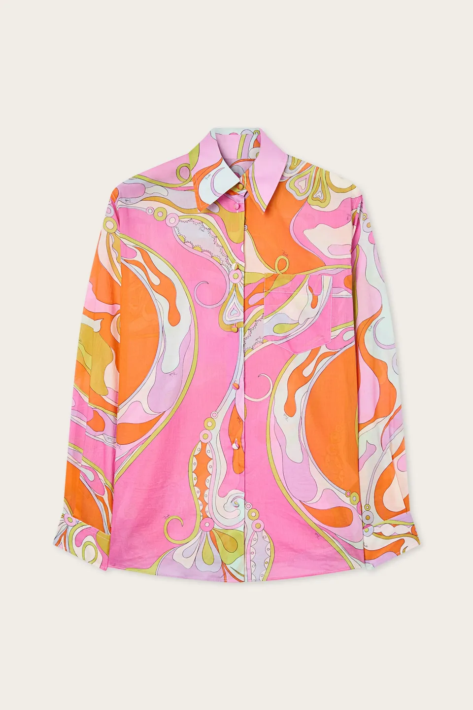 Emilio Pucci Orchidee chemise multicolore XS
