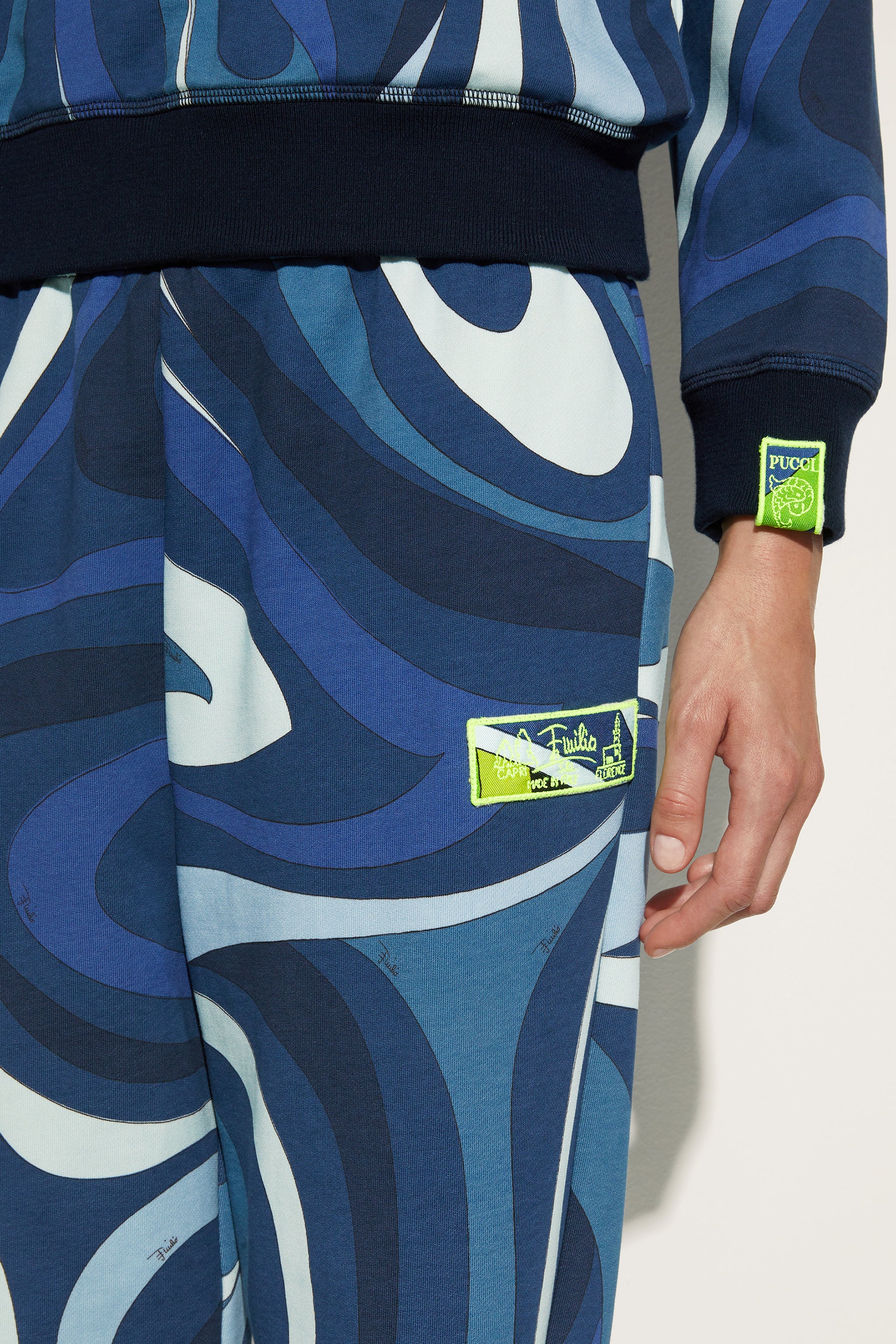 Emilio Pucci Marmo joggers molleton coton indigo XS-L