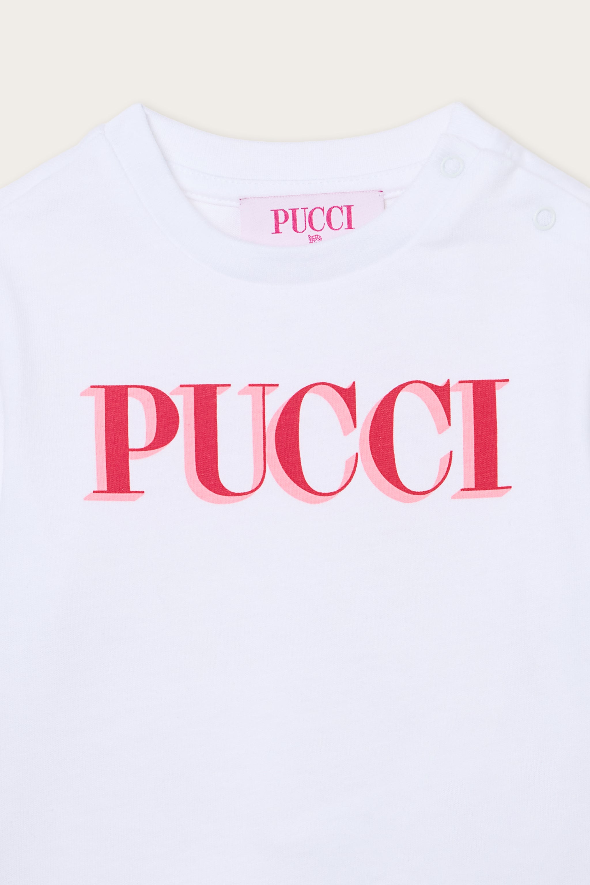 Emilio Pucci t-shirt bébé coton bio blanc rouge