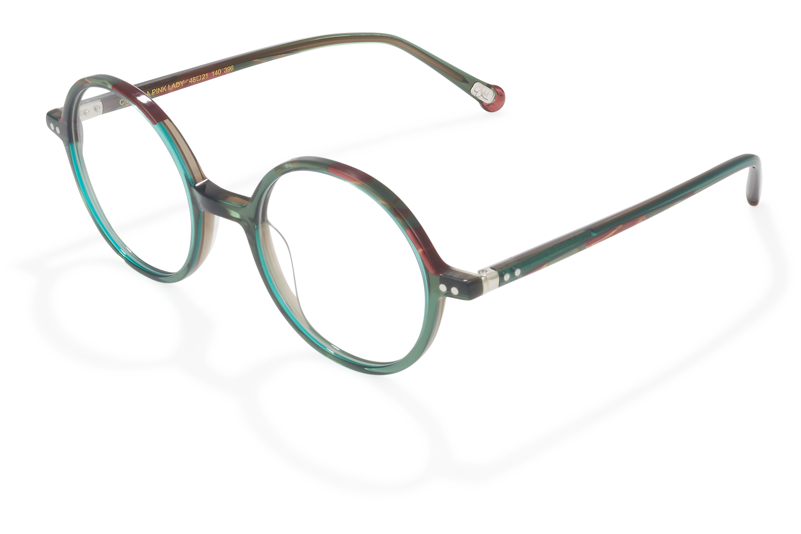 Clémence & Margaux La Pink Lady lunettes de vue rouge ronde