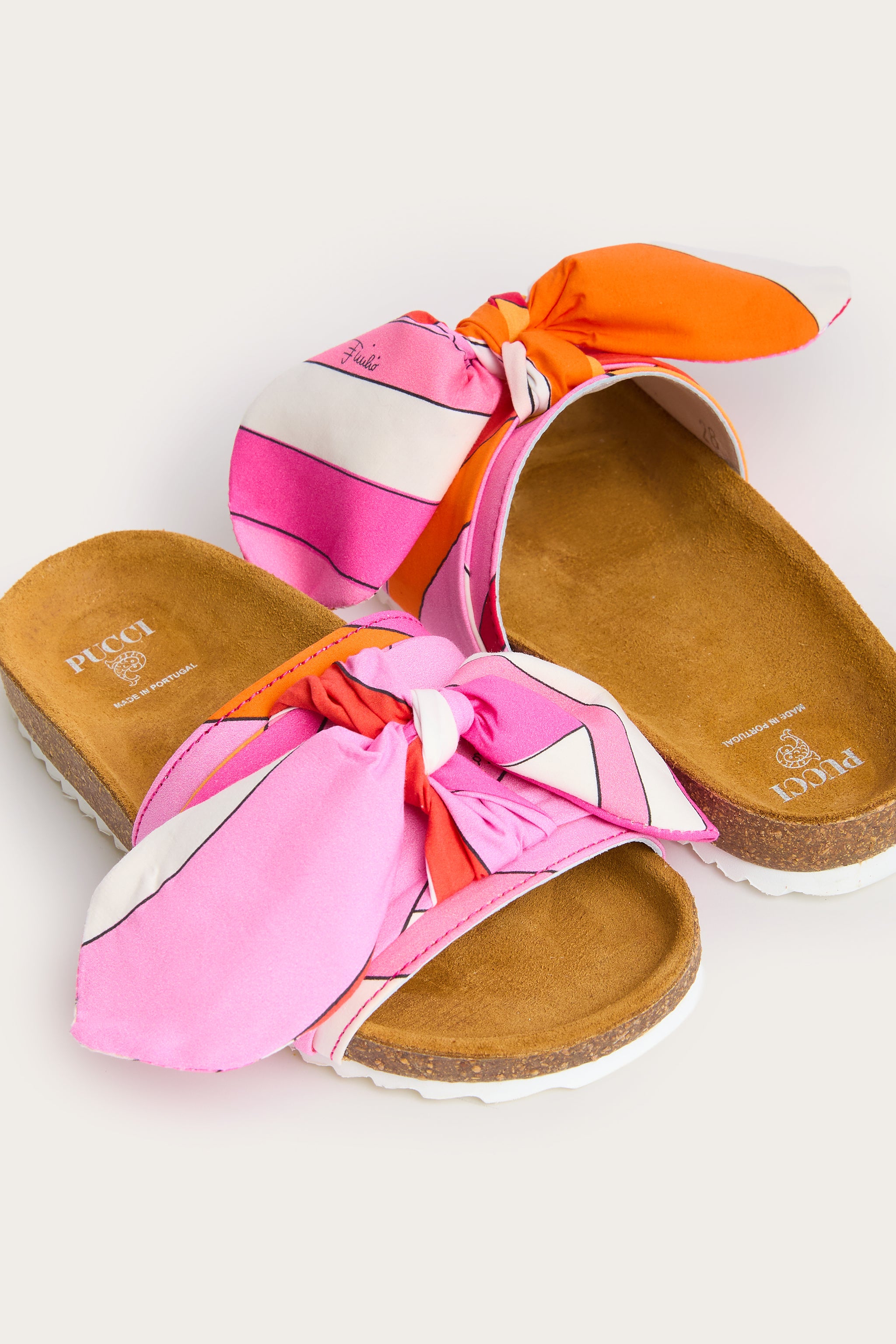 Emilio Pucci Iride sandales enfant rose orange