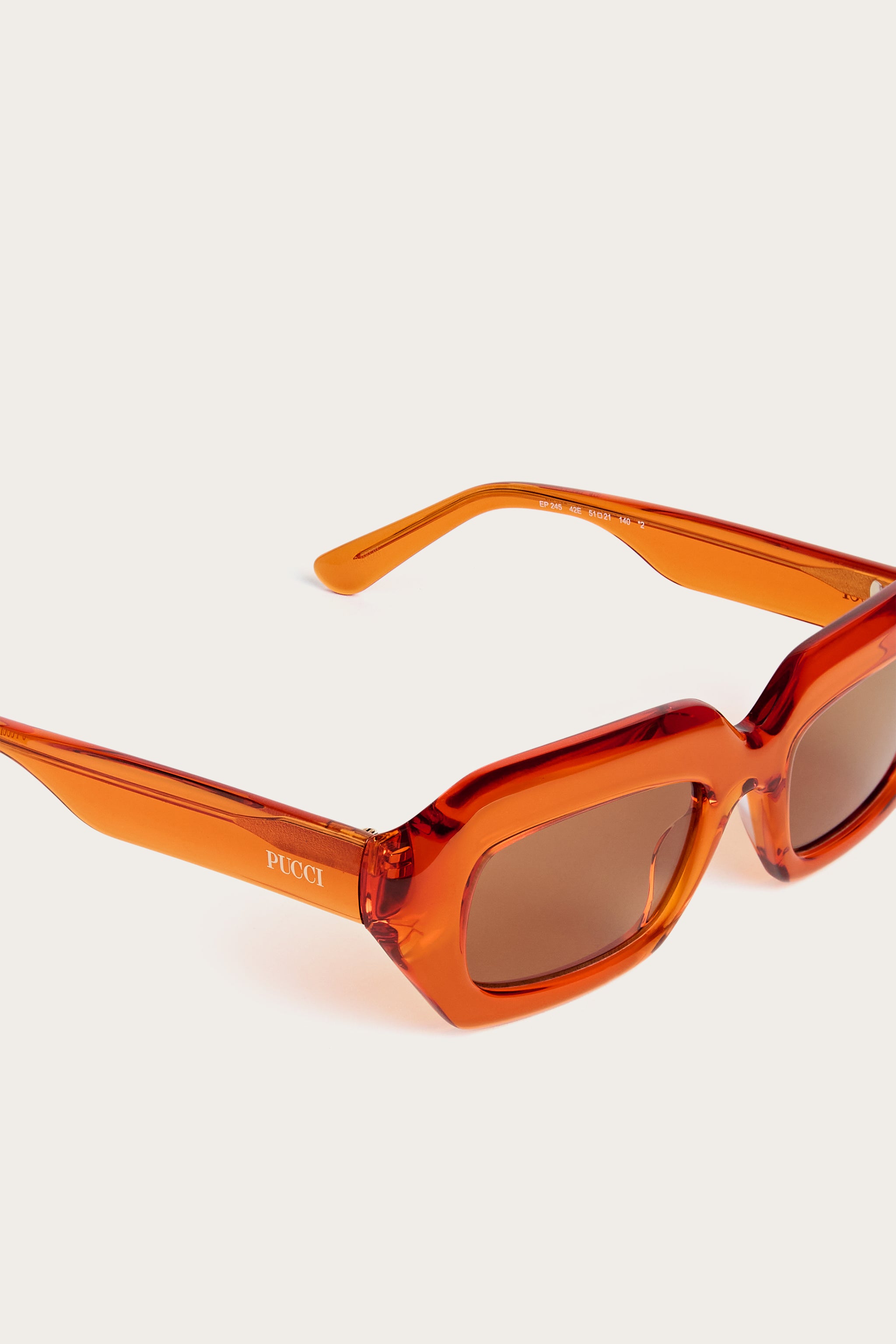 Emilio Pucci EP0245P lunettes de soleil orange marron
