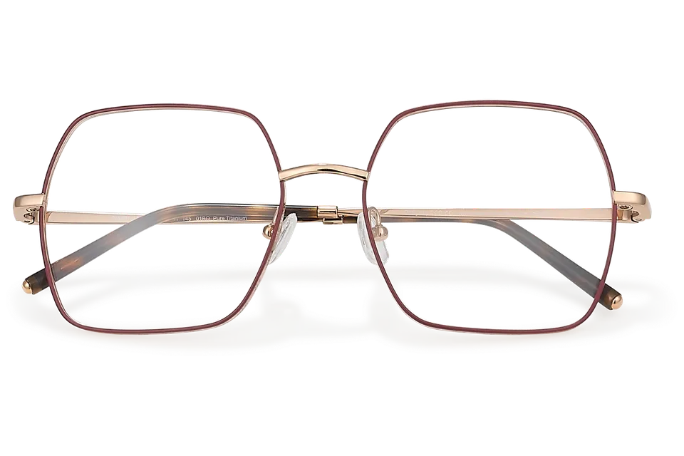 Clémence & Margaux L'Adagio lunettes de vue Doré élégante