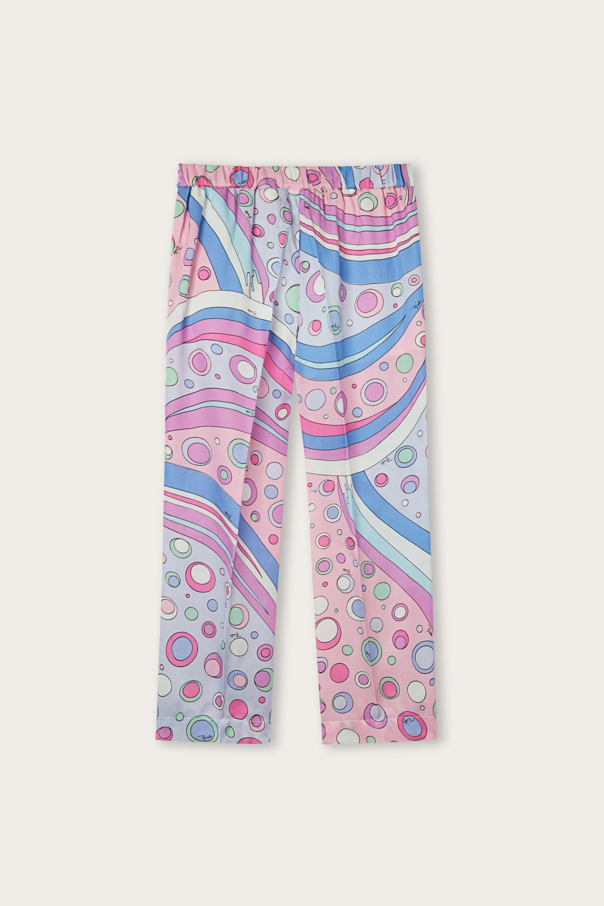 Emilio Pucci Fontane pantalon viscose pink light blue