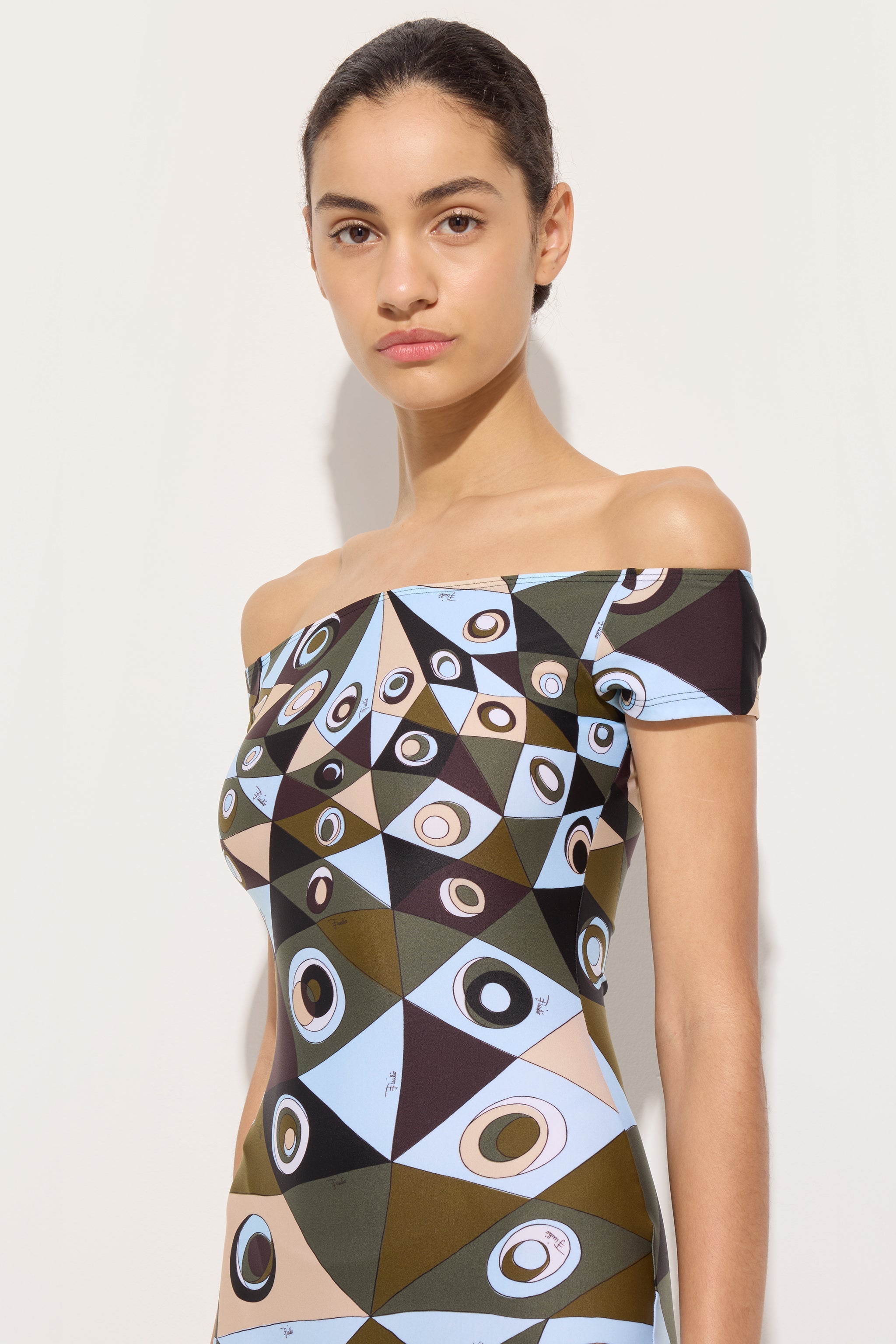 Emilio Pucci Occhi Jumpsuit Combinaison Kaki Bleu