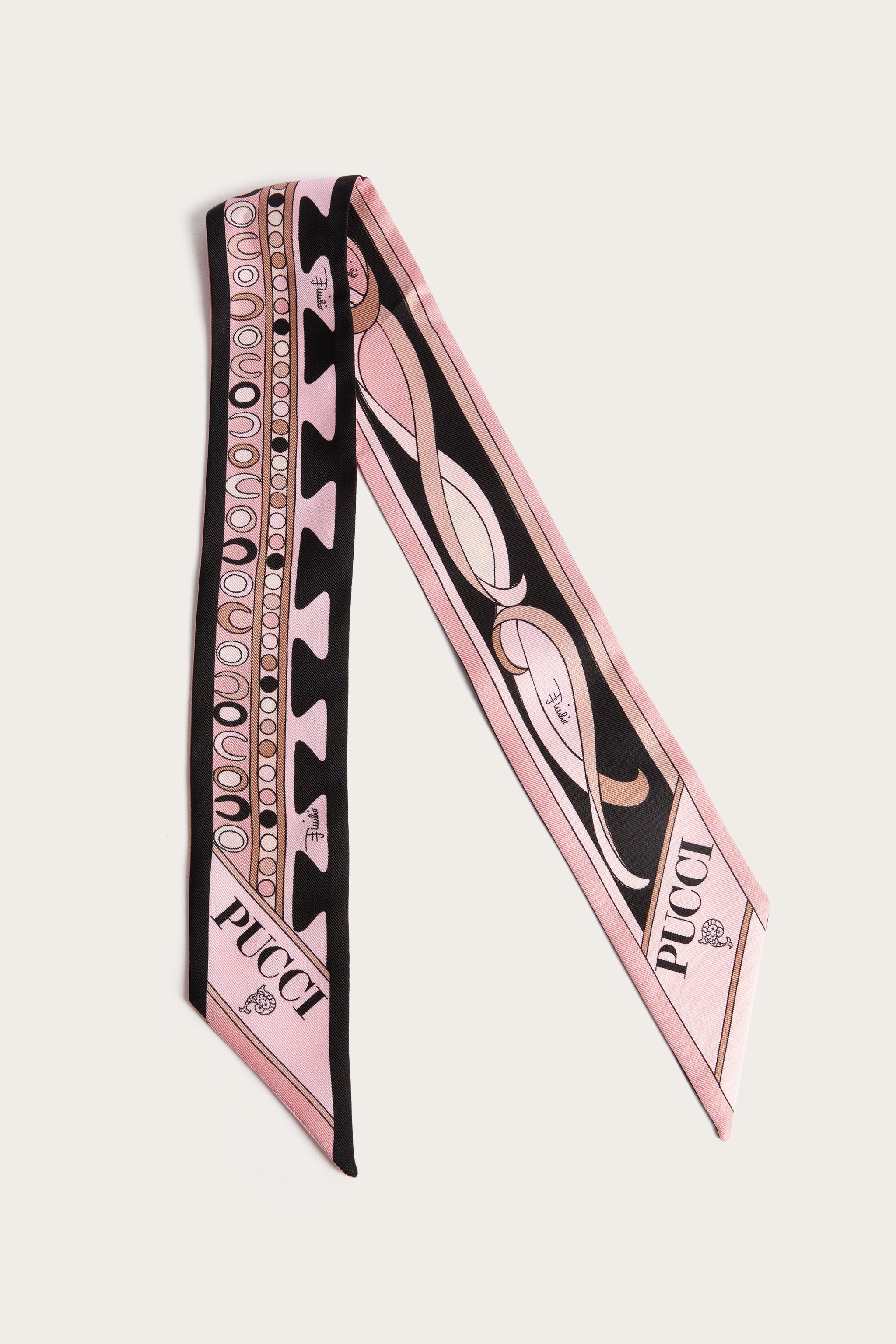 Emilio Pucci Silks foulard soie nude 5x70 cm