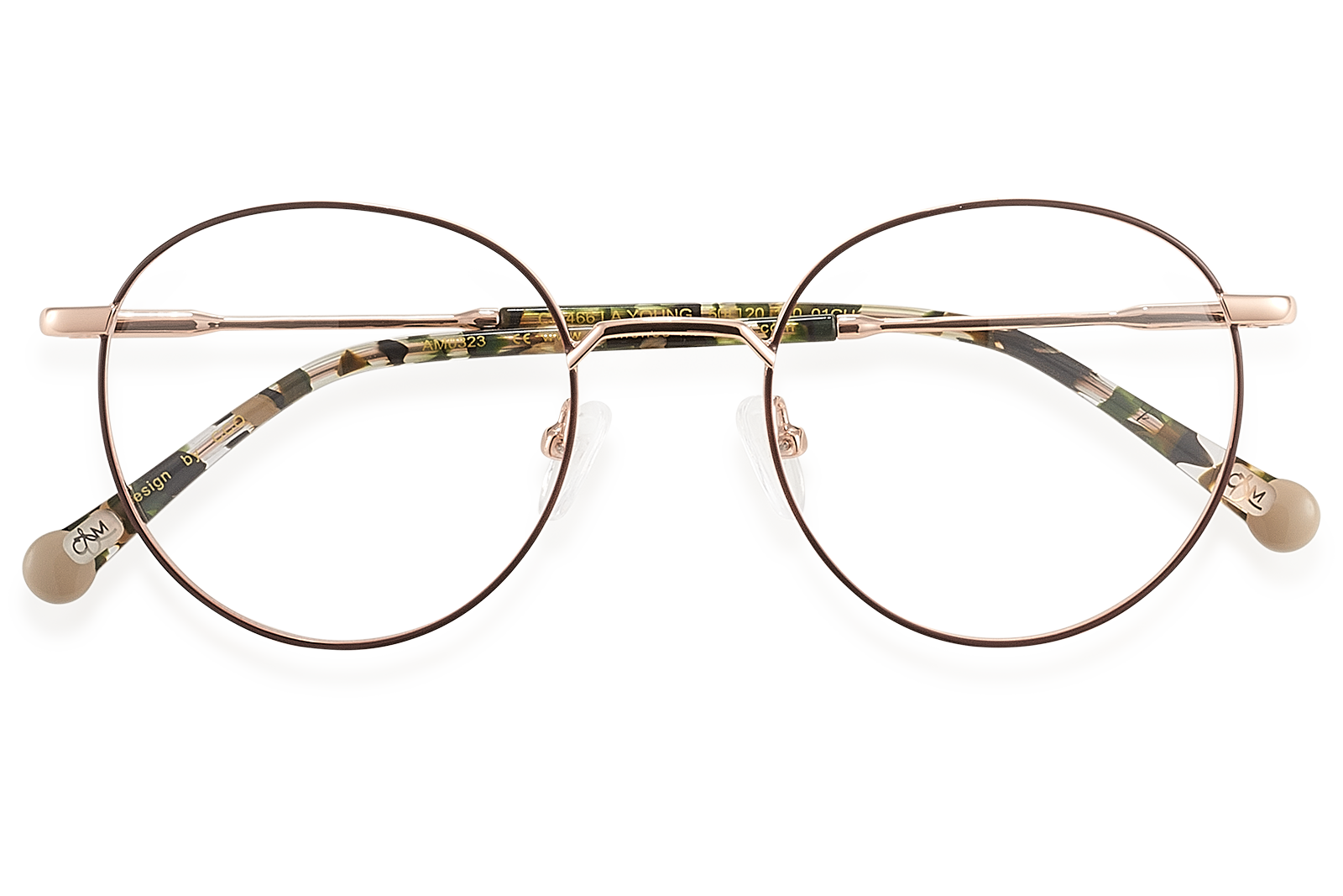 Clémence & Margaux La Young lunettes de vue effet python doré