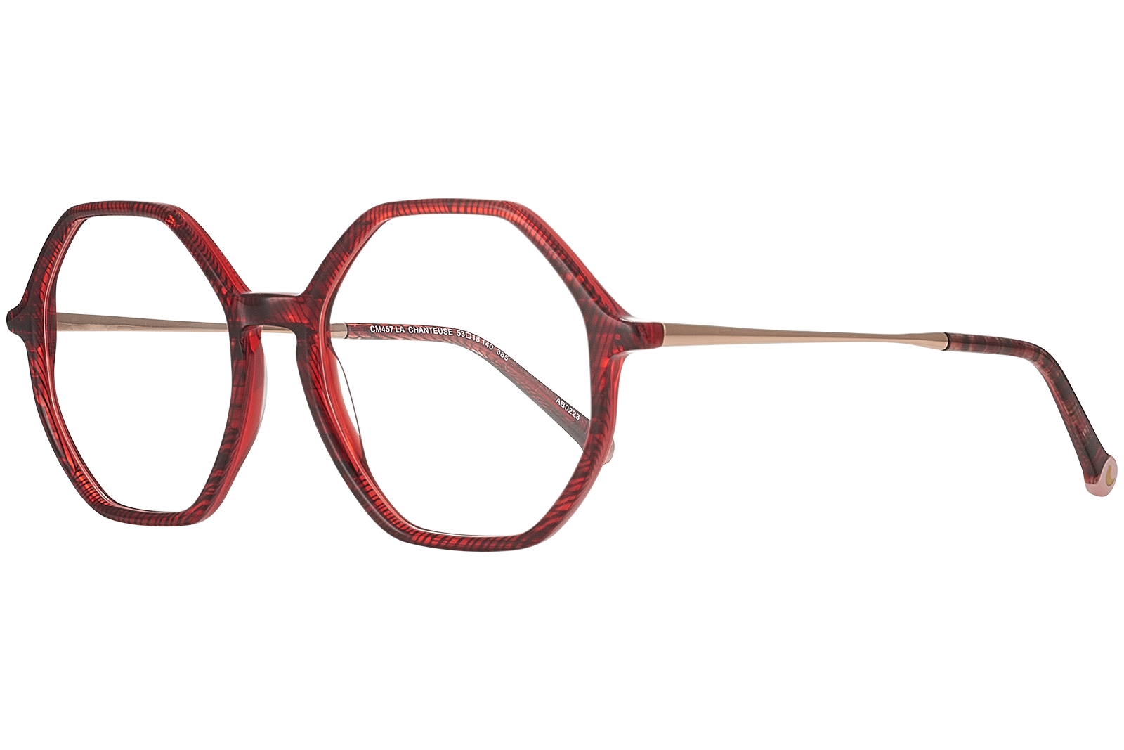 Clémence & Margaux La Chanteuse lunettes de vue Rouge hexagonale