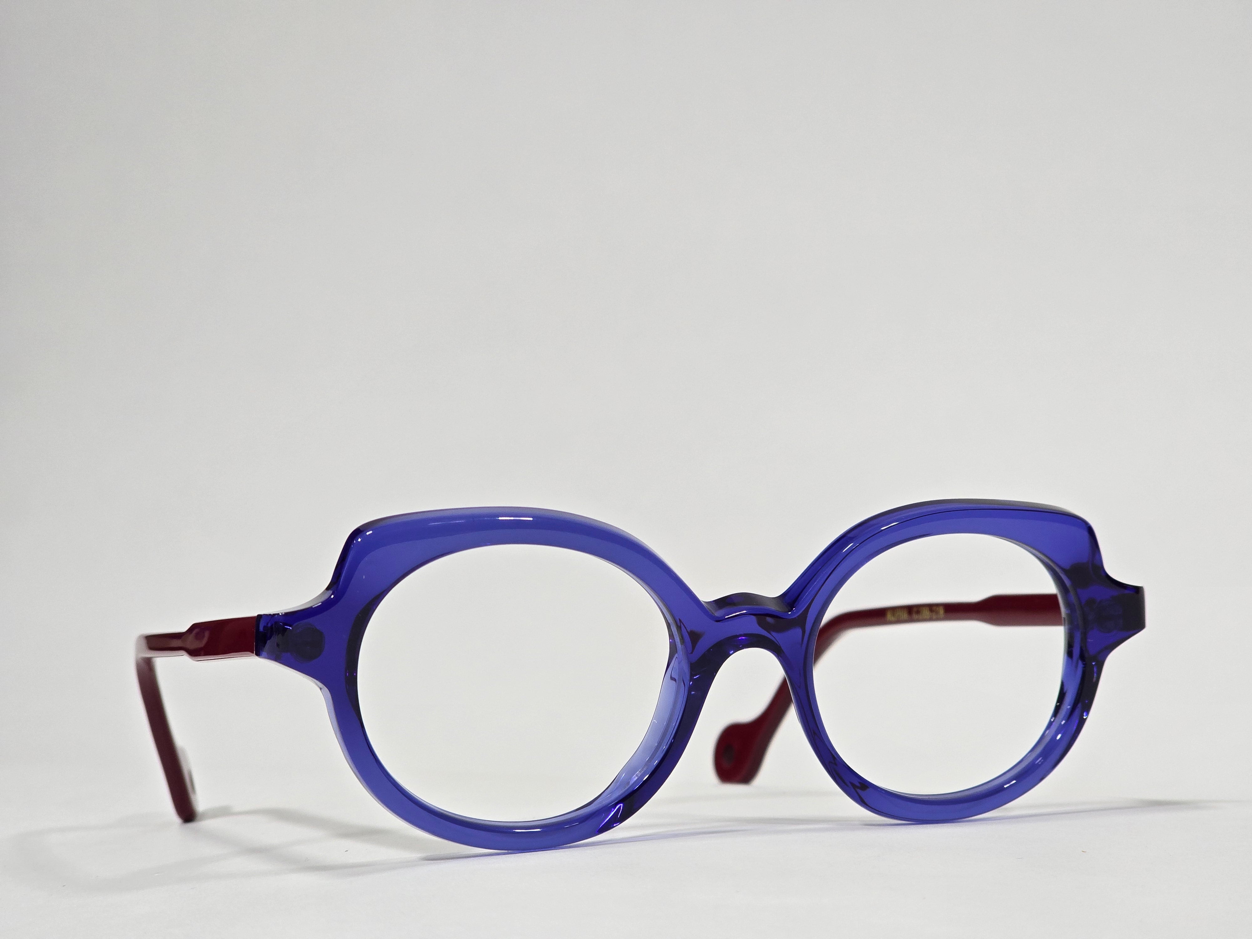 Xavier Derome ALPHA C289 lunettes bleu roi acétate