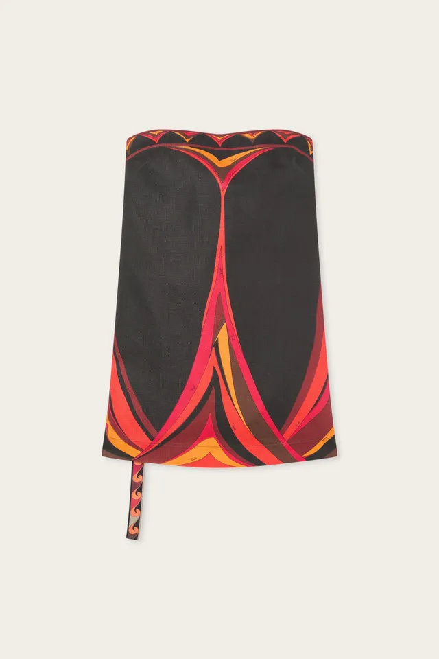 Emilio Pucci Dresses Fari robe courte orange/noir coton