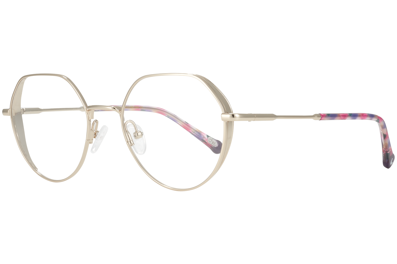 Clémence & Margaux La Rigolote lunettes de vue Rouge Doré tonneau