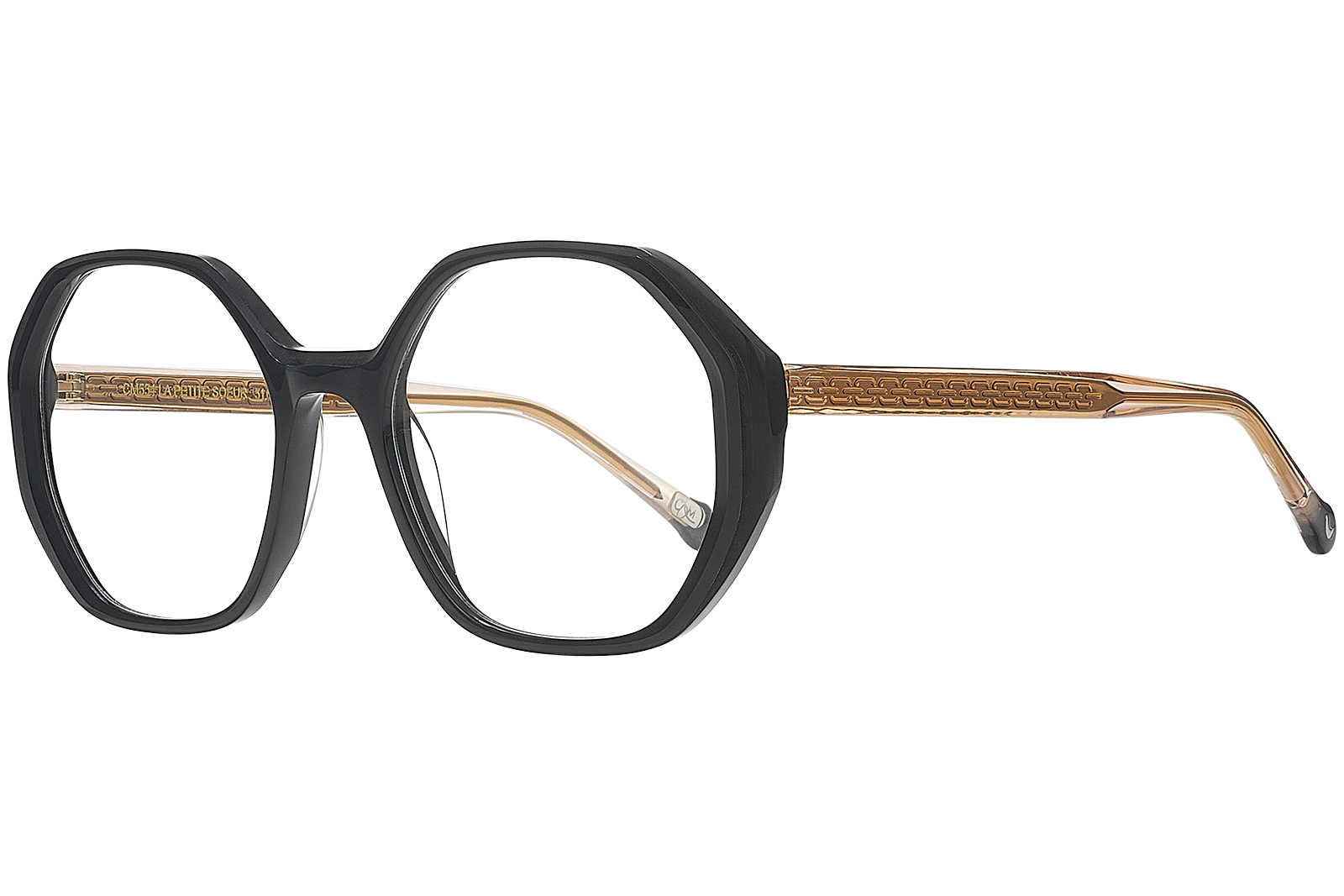 Clémence & Margaux Petite Sœur lunettes de vue doré kaki tonneau