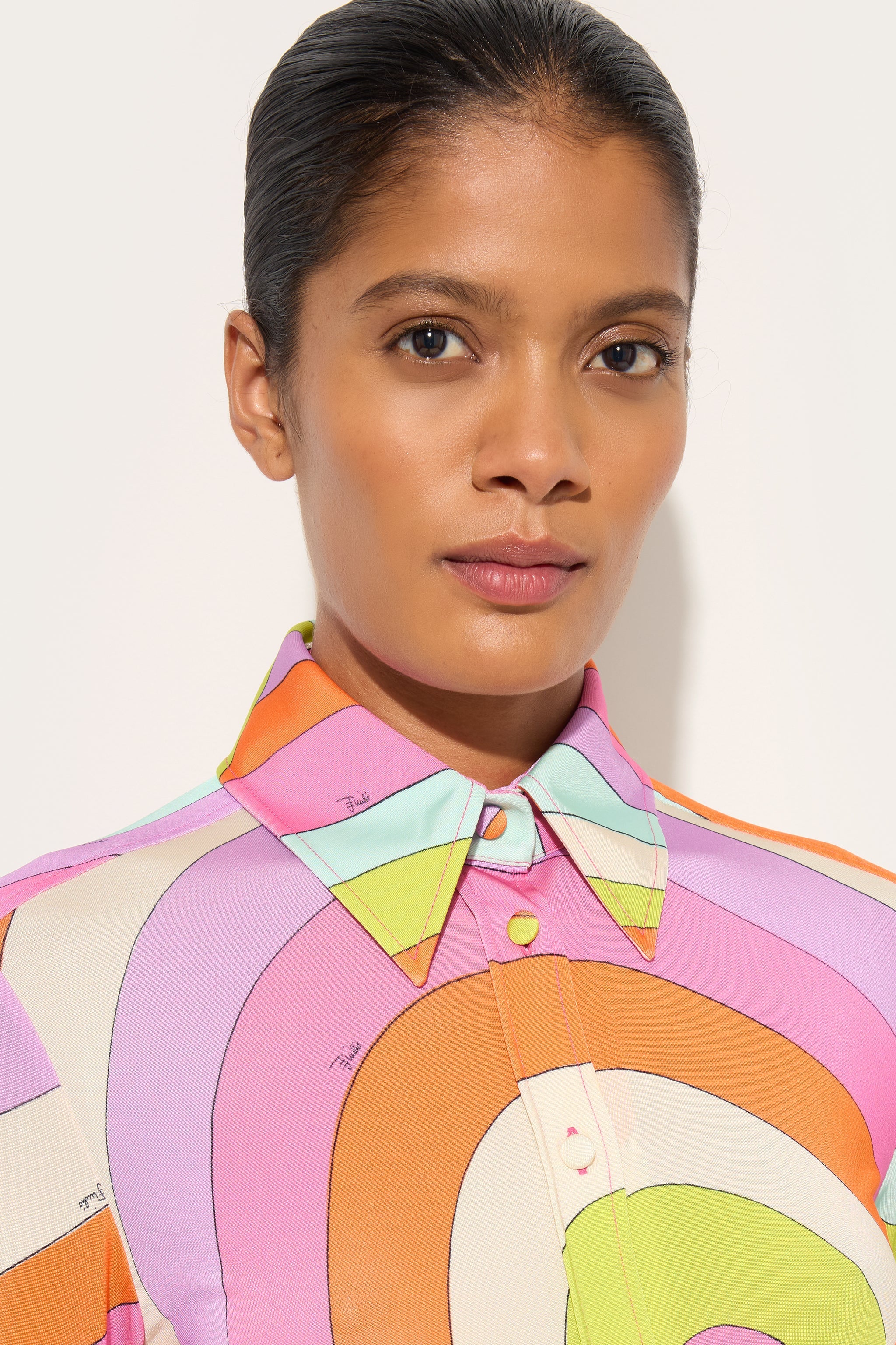 Emilio Pucci Chemise Iride Multicolore Viscose Femme