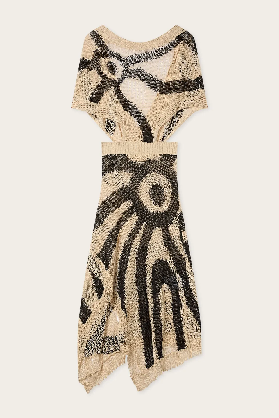 Emilio Pucci Abito in Lino robe lin corda nero asymétrique