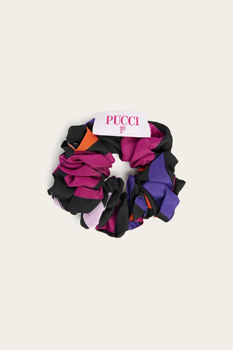 Emilio Pucci Marmo Élastique Cheveux Noir Fuchsia