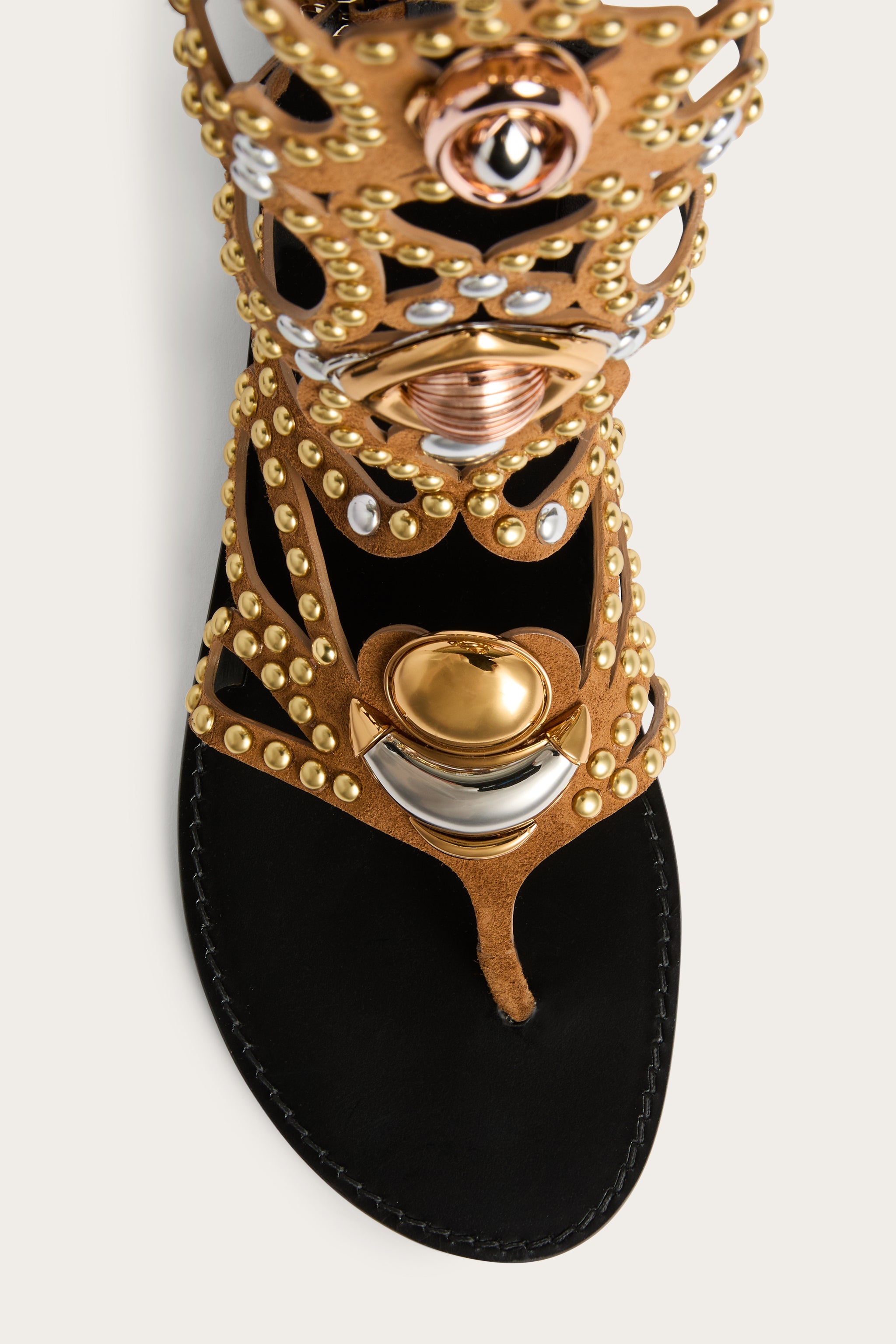 Emilio Pucci Gladiatore sandales cuir doré 37-41