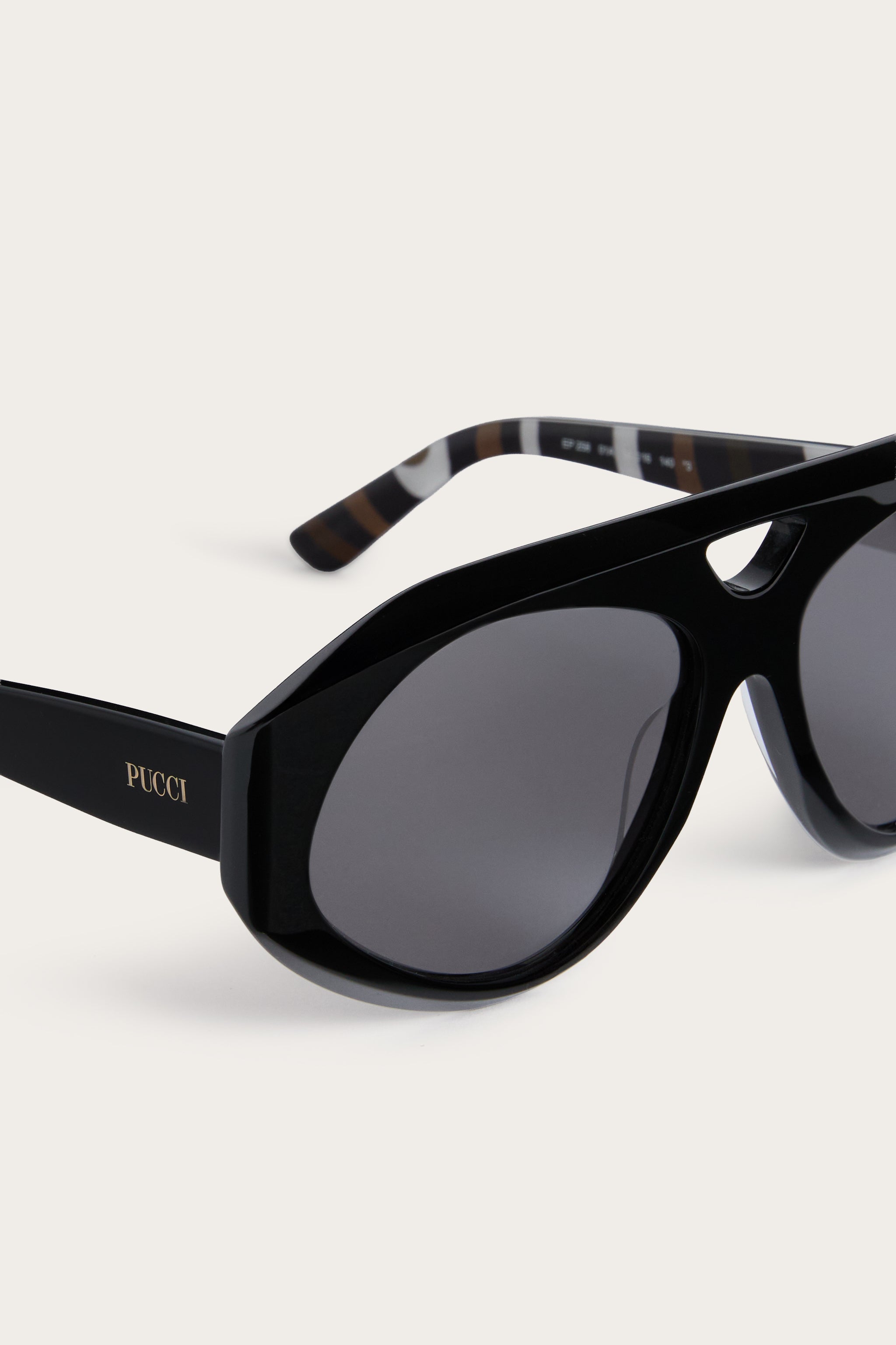 Emilio Pucci Navigator Lunettes de Soleil Black/Smoke