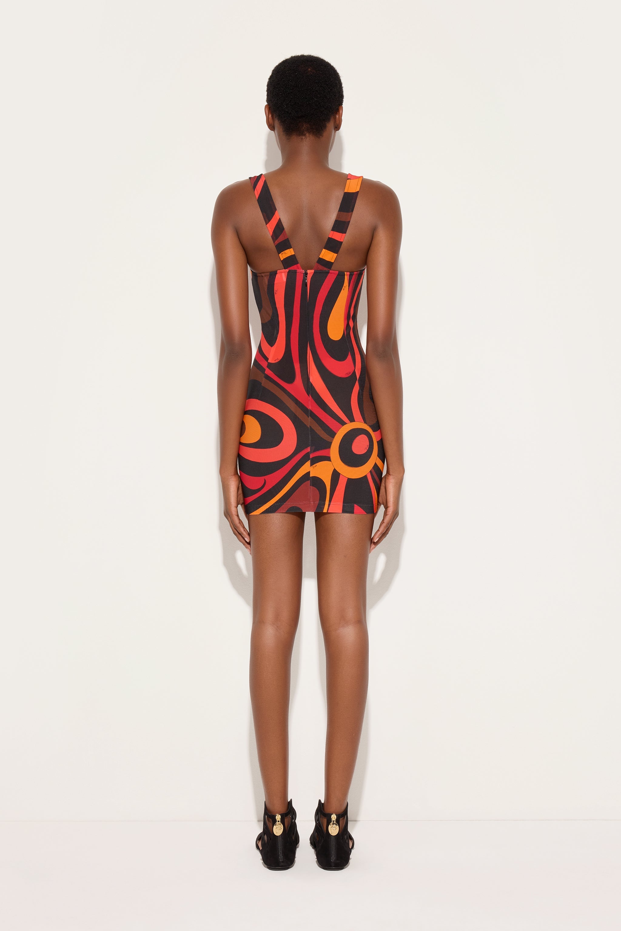 Emilio Pucci Dresses robe orange black Marmo droite