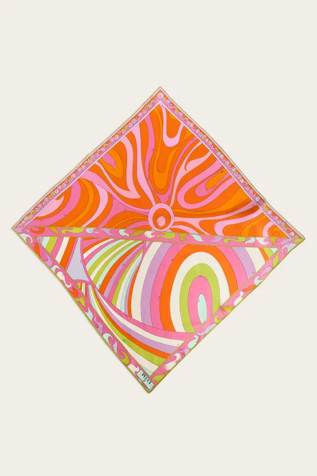 Emilio Pucci Foulard 90x90 Multicolor soie femme