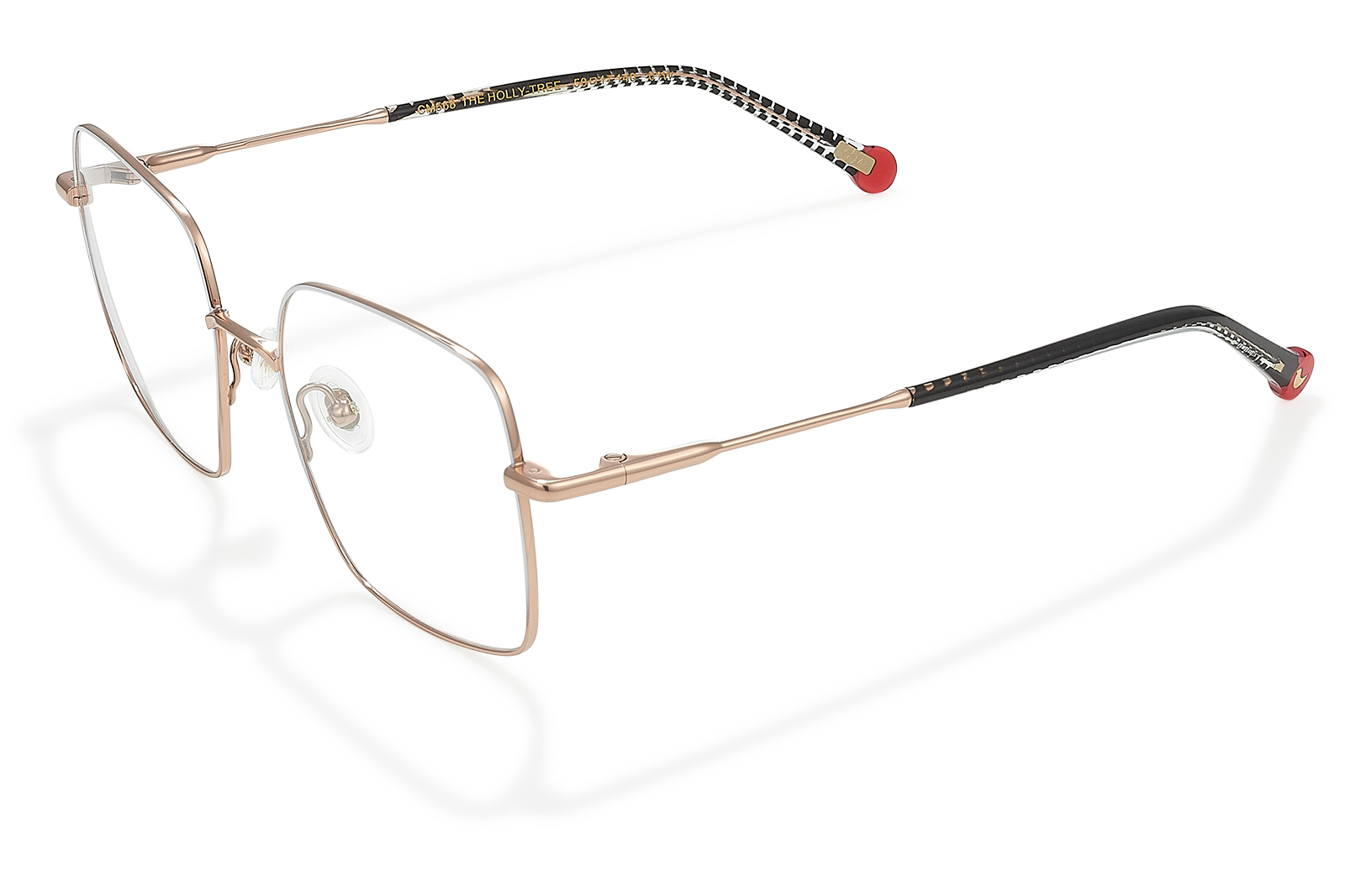Clémence & Margaux The Holly-Tree lunettes de vue Doré & Blanc Beige carré