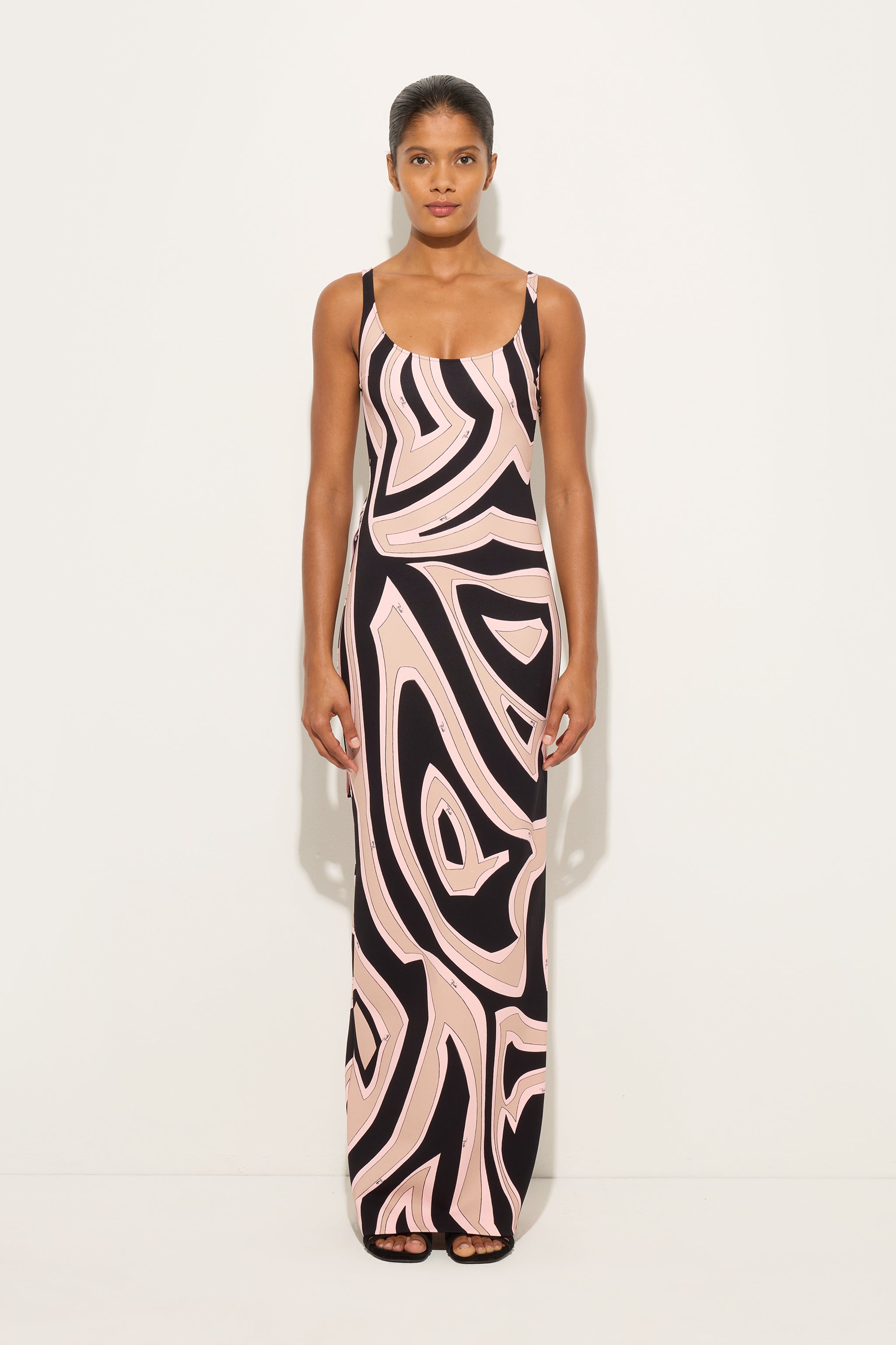 Emilio Pucci Dresses robe longue Labirinto nude 38 jersey