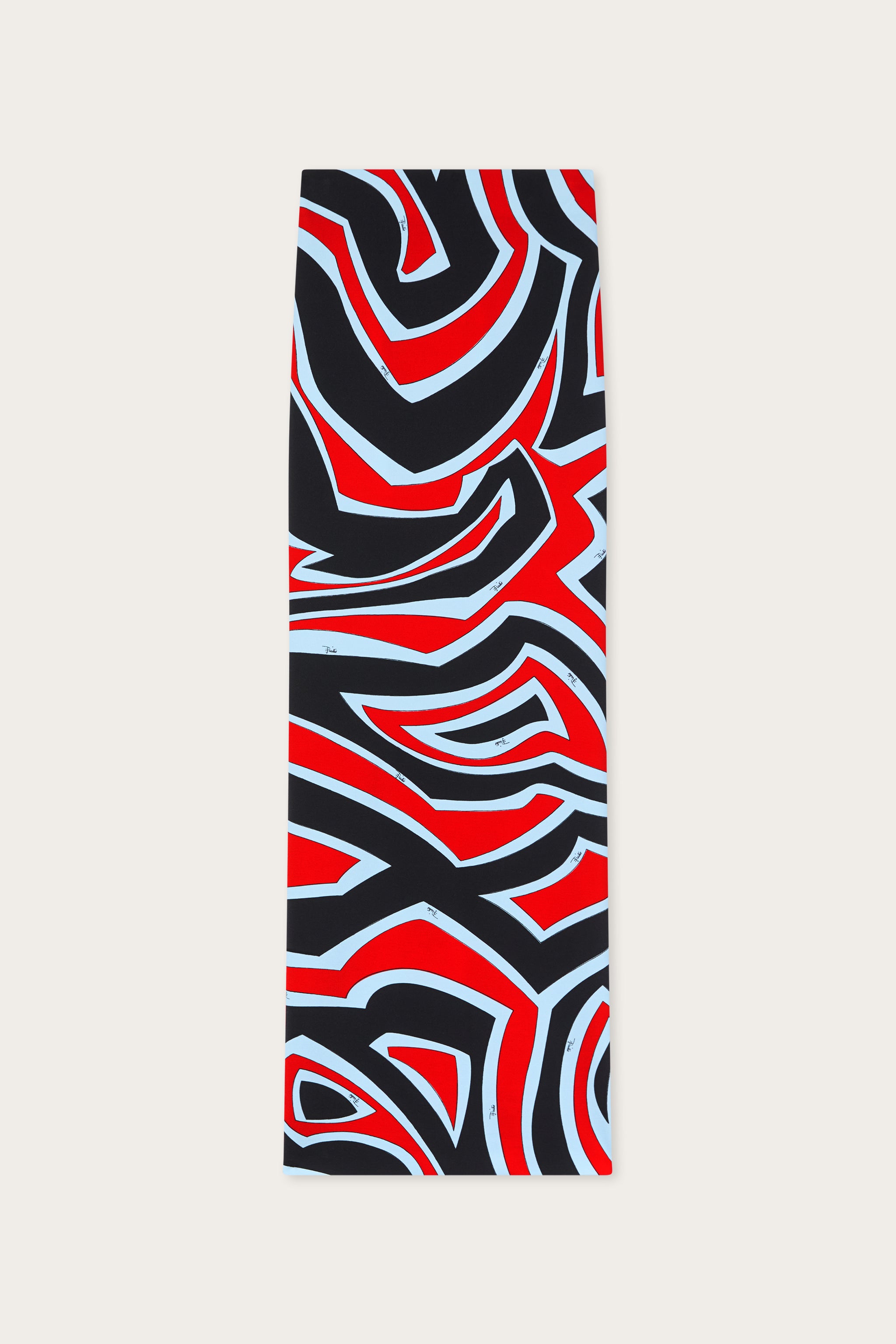 Emilio Pucci Labirinto jupe crayon rouge/bleu XS